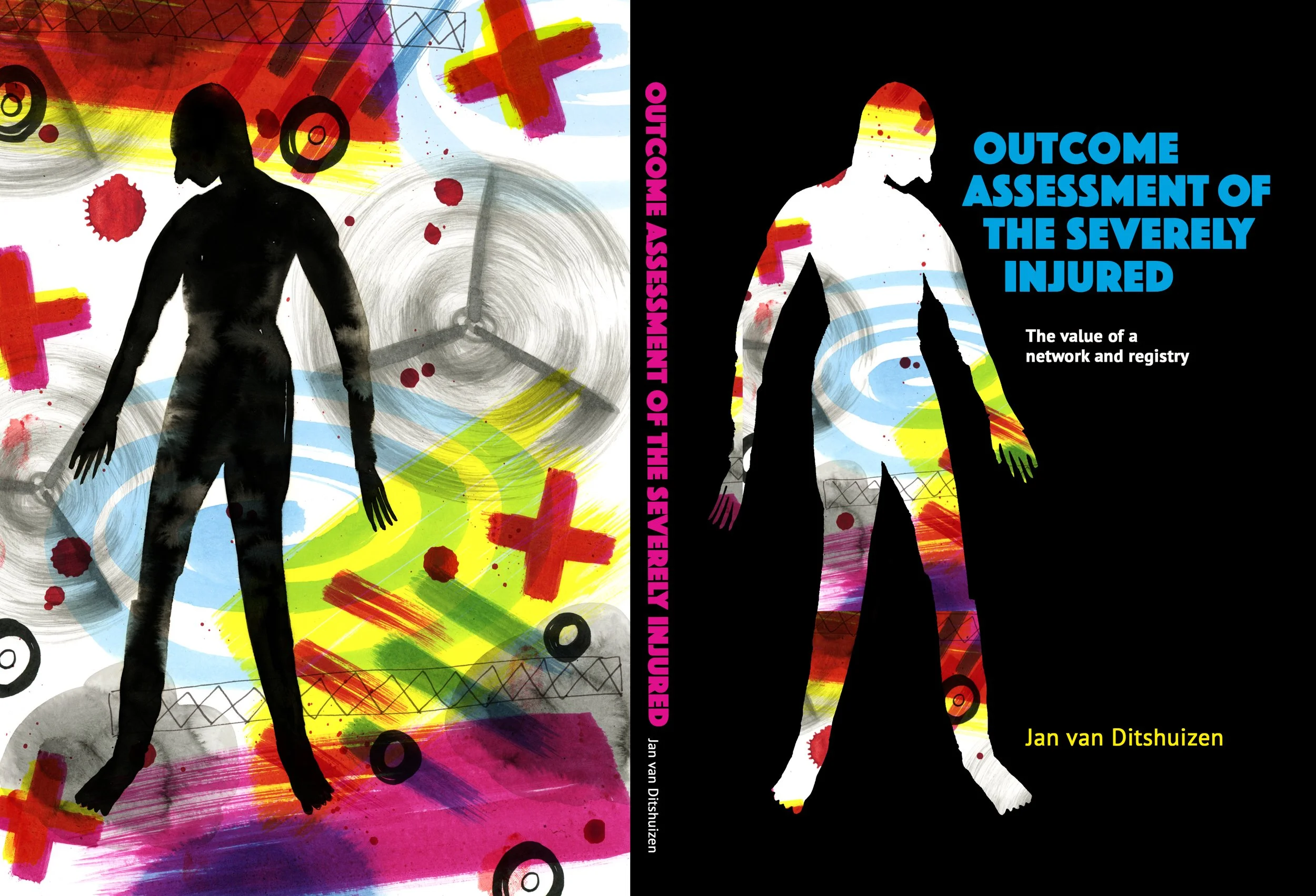 Omslag illustratie en ontwerp thesis Jan van Ditshuizen - inkt en photoshop