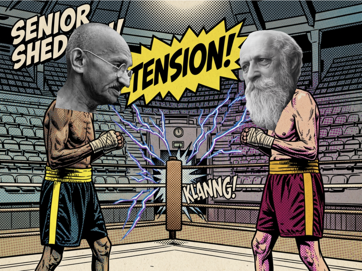 Gandhi versus Buber