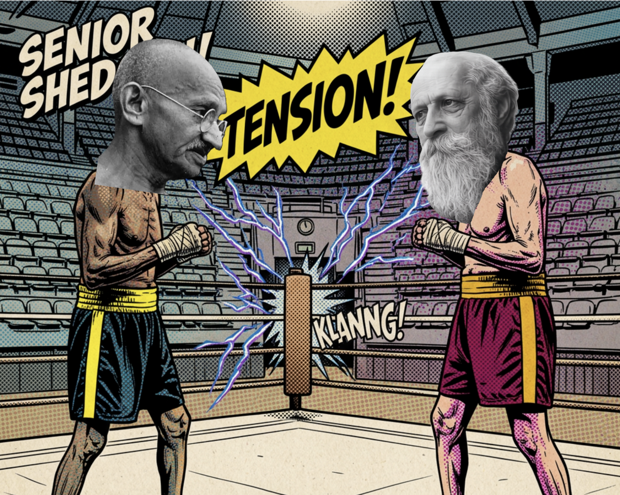 Gandhi versus Buber