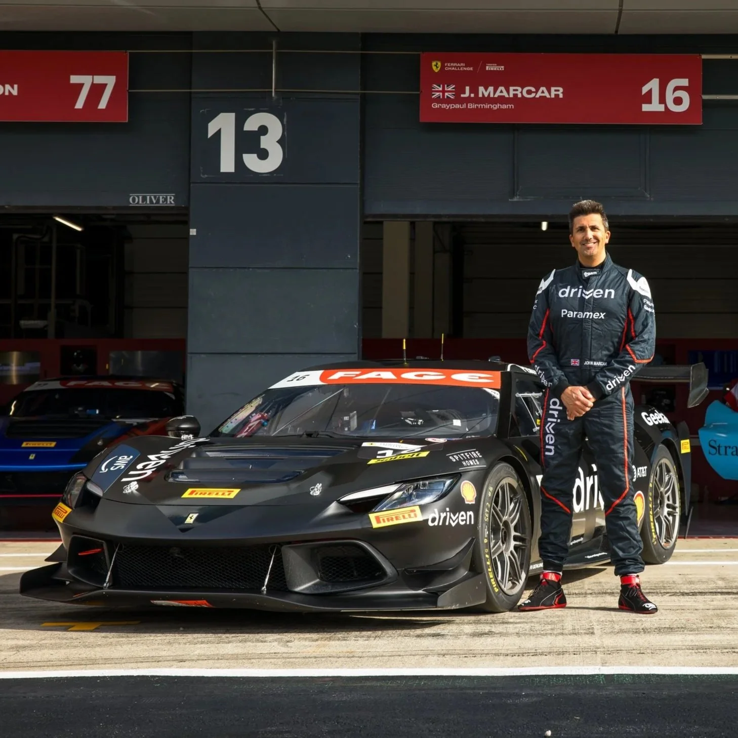 Racing Driver John Marcar with Ferrari 296 Challenge