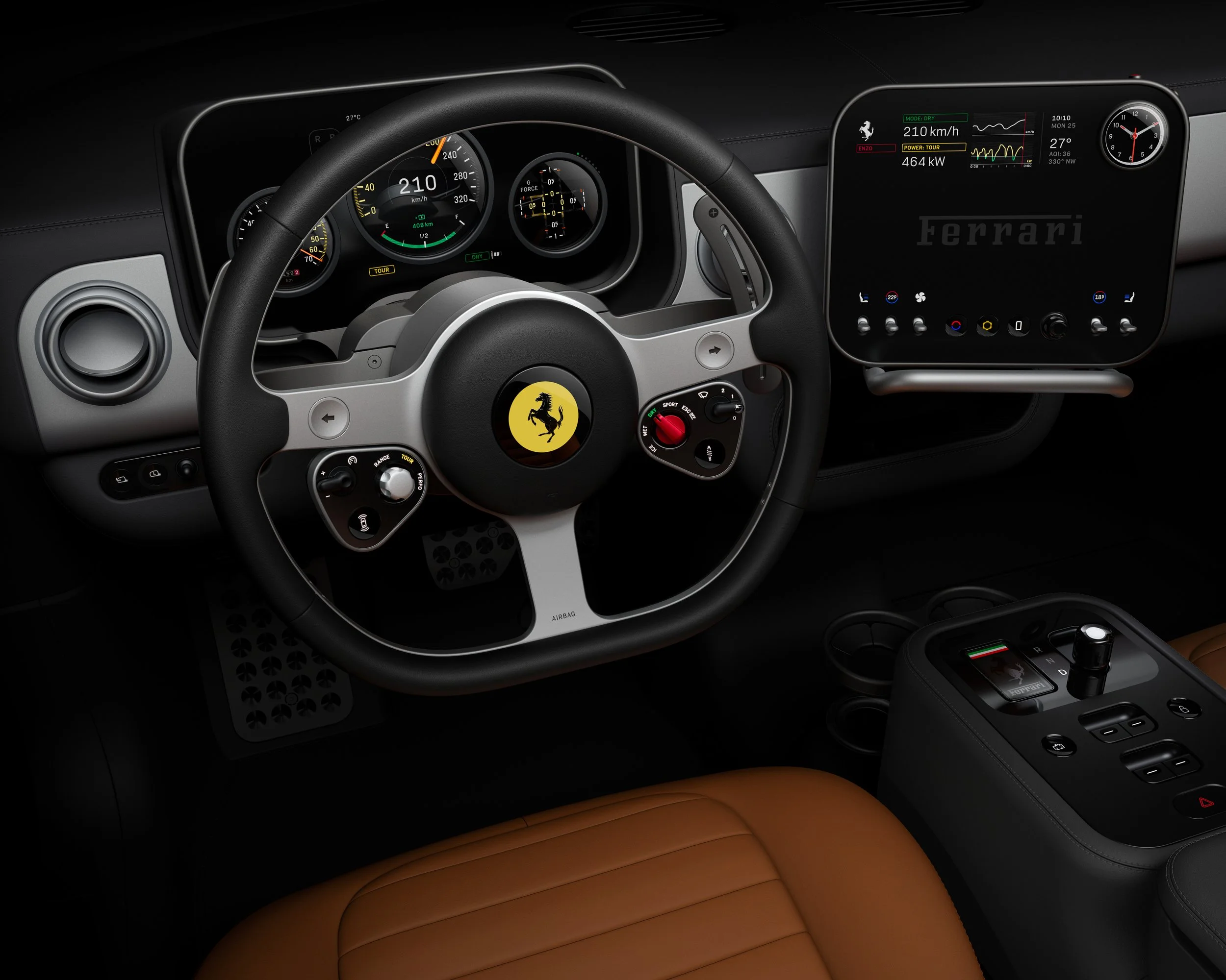 Ferrari teases interior and reveals name of new electric car