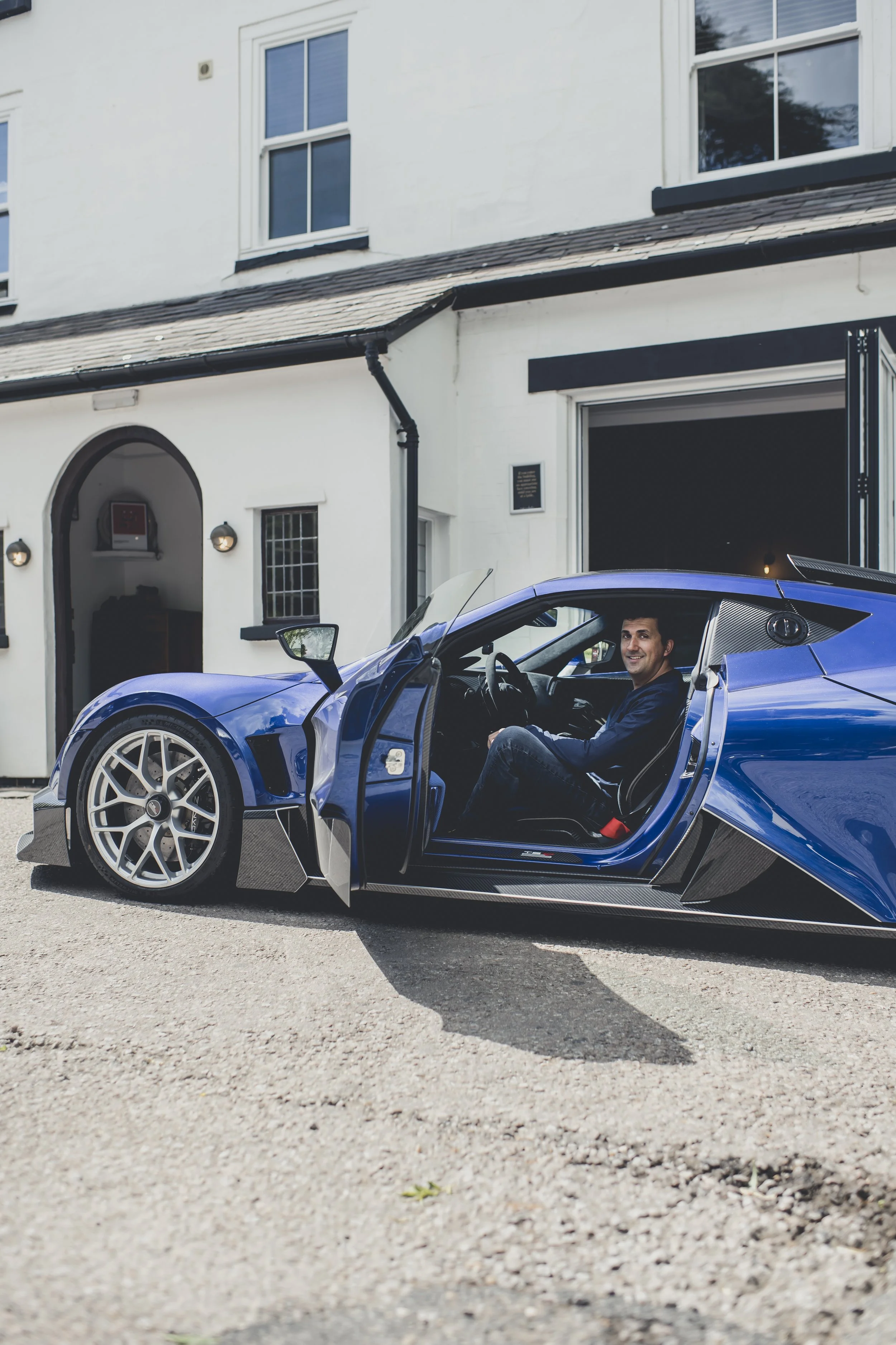 John Marcar in a Zenvo TSRS at Caffeine and Machine