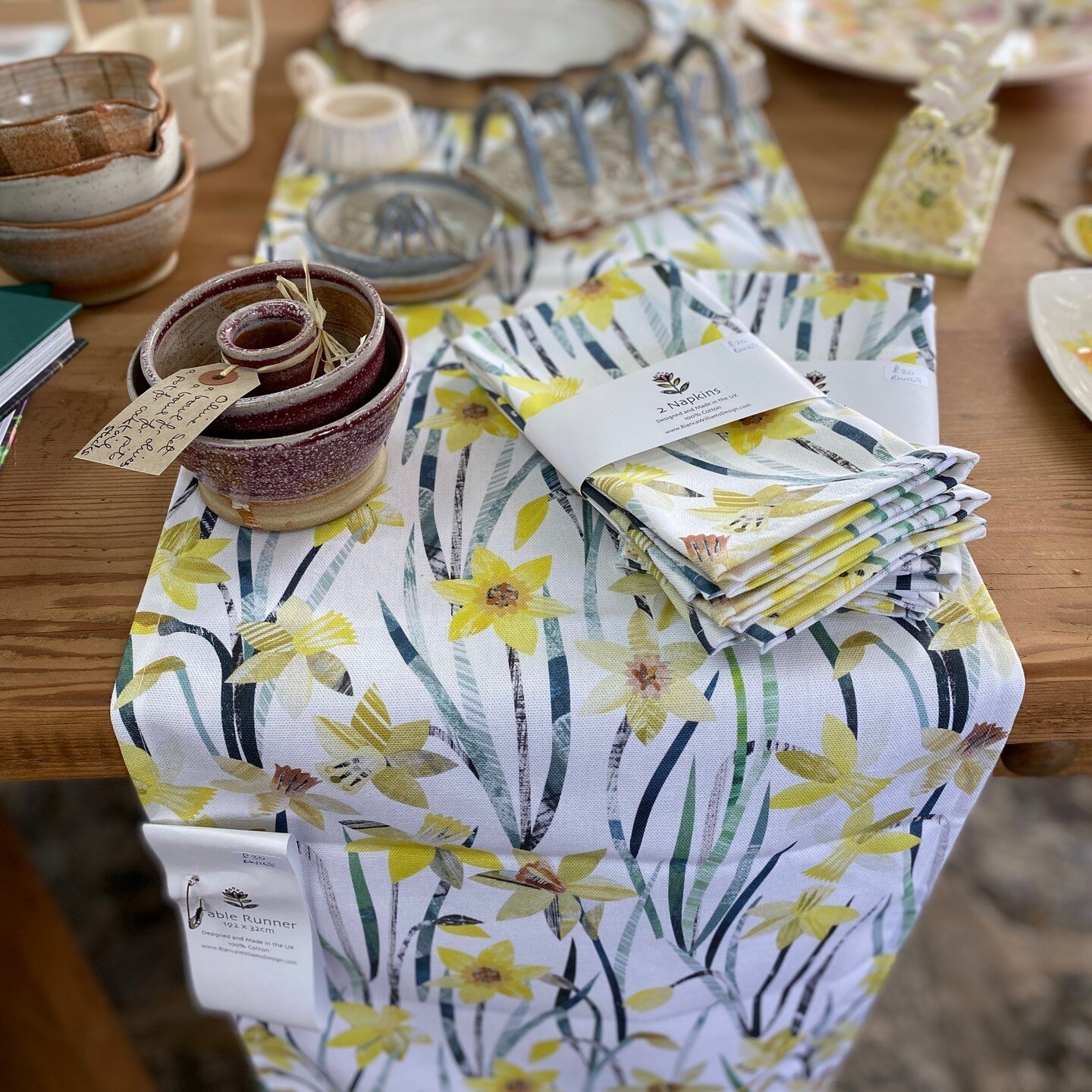 We've been stocking @bianca_williams_design's vibrant nature-inspired textile range since earlier this year and we're delighted to have Bianca with us at the barn on Saturday between 10-11am for a 'Meet the Maker' session. Bianca will be showing her 