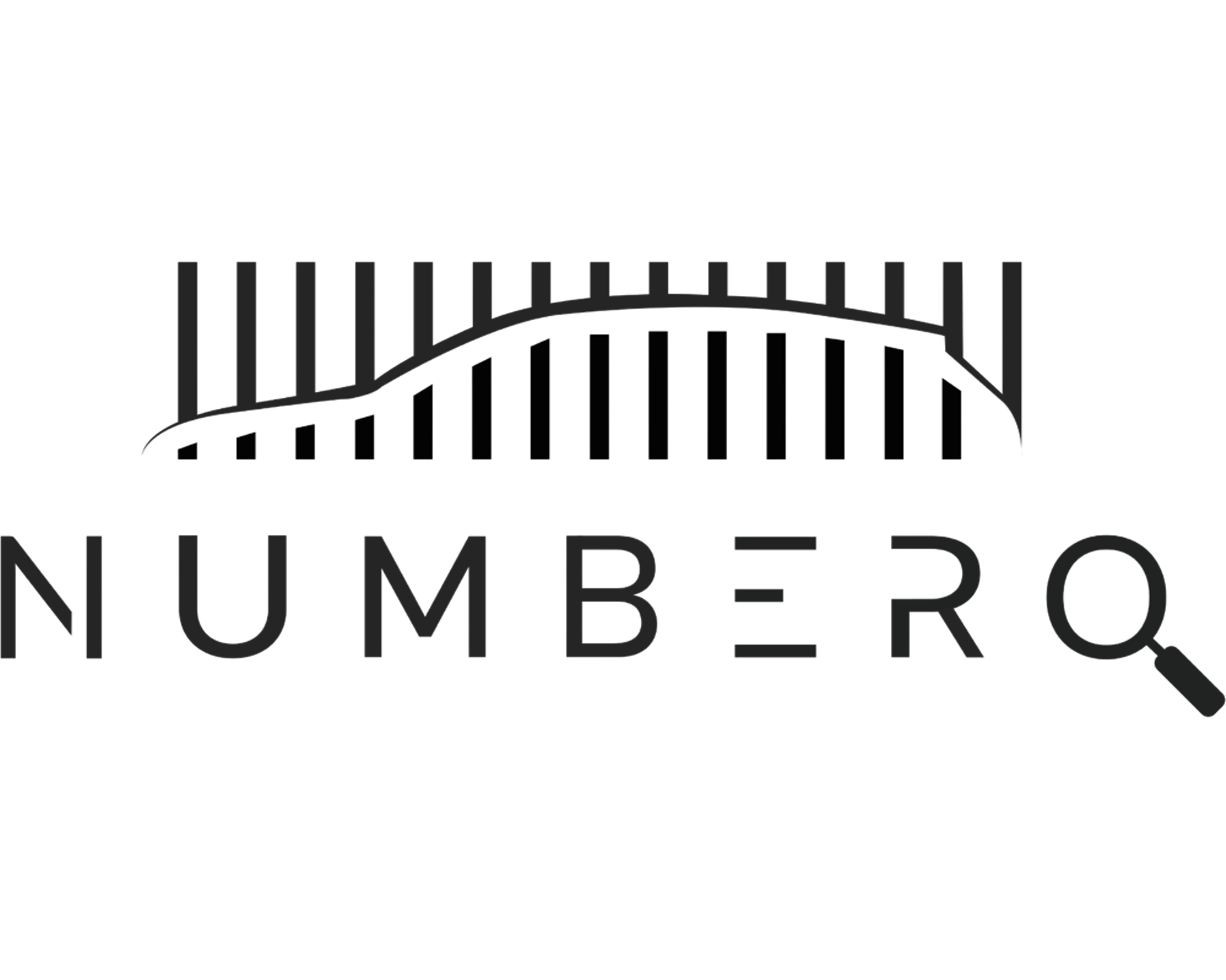 Logo mit dem Wort 'NUMERO' und einem stilisierten Bogen oder einer Brücke darüber.