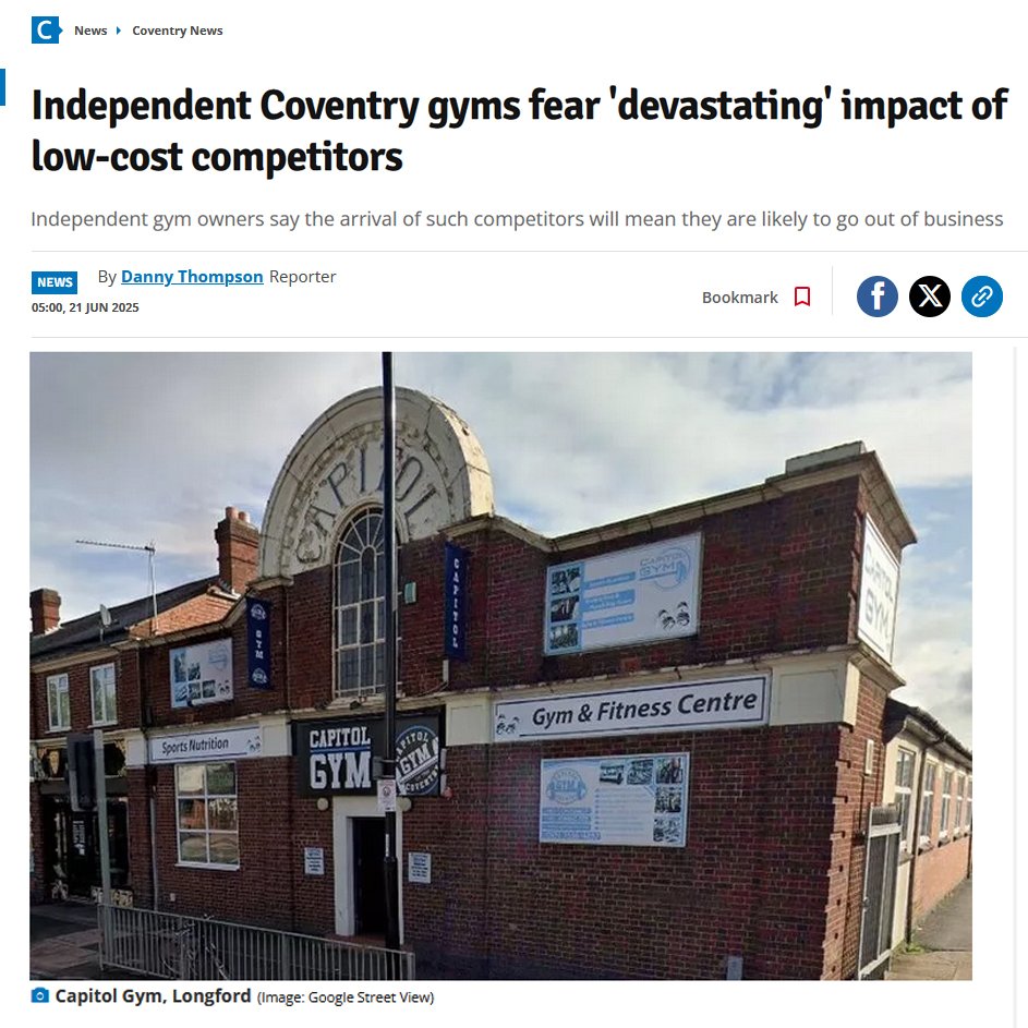 In case any of you hadn't heard recently, there are plans to open yet another commercial gym in Coventry at the Ricoh, so we reached out to the council and Coventry Telegraph to put across our thoughts and highlight the impact commercial gyms can hav
