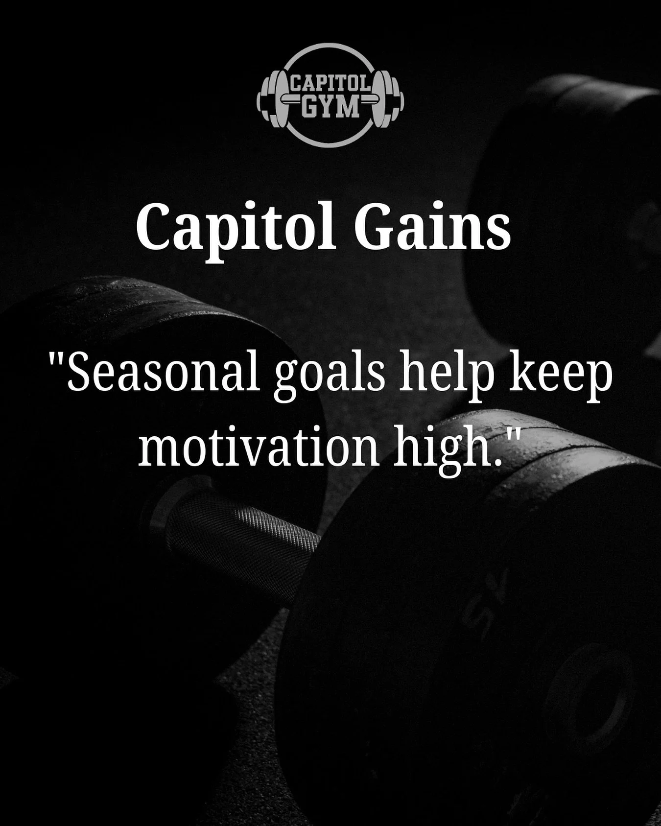 🎯 Having a goal keeps you focused &mdash; but changing it with the seasons keeps you motivated.

Set smaller, realistic targets every few months:
🌱 Spring &ndash; build consistency
☀️ Summer &ndash; tighten up and feel confident
🍂 Autumn &ndash; f