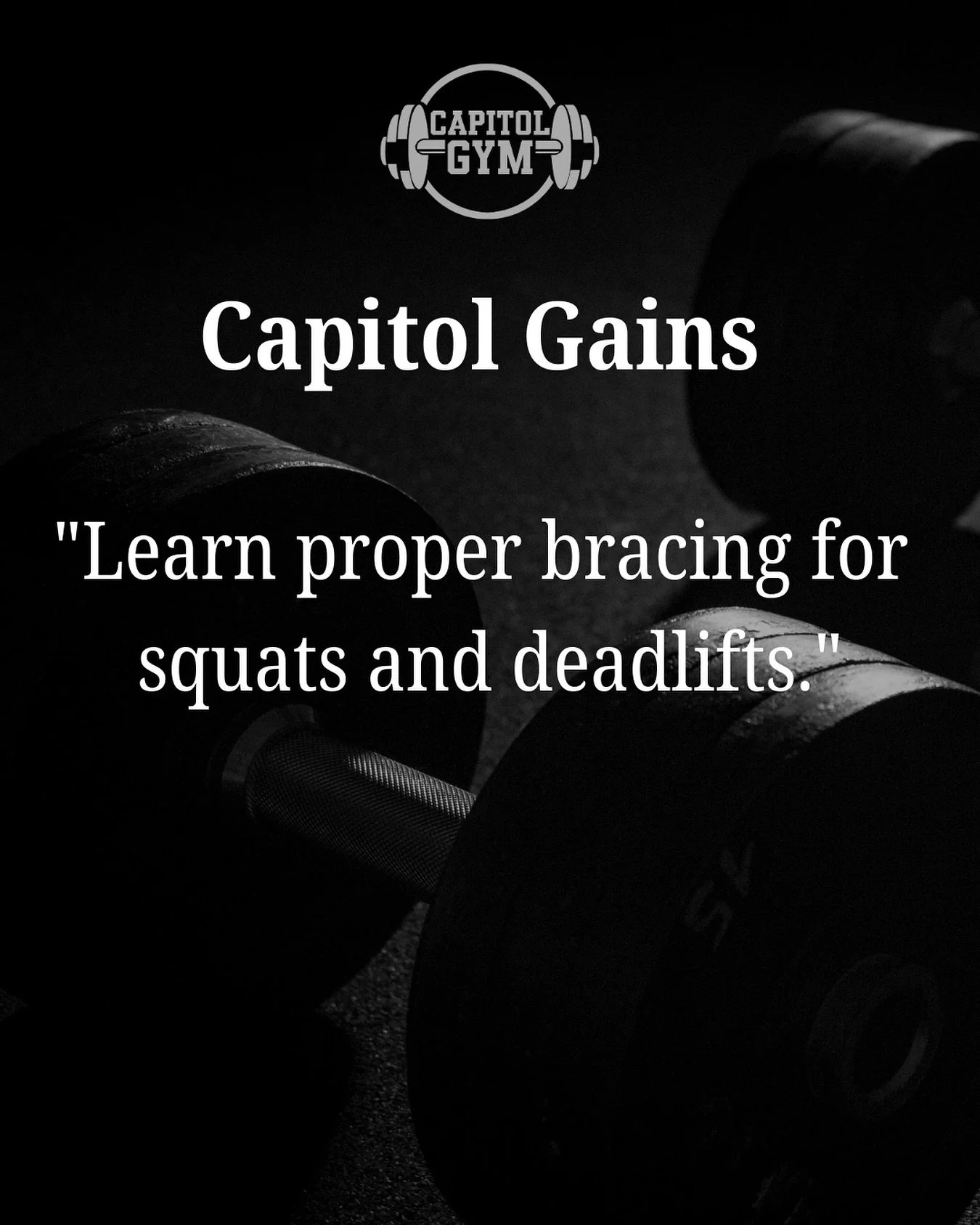 🏋🏾 Squats and deadlifts are two of the most effective lifts you can do &mdash; but only if you do them safely.

Bracing your core properly:
1️⃣ Take a deep breath into your belly (not your chest).
2️⃣ Tighten your core like you&rsquo;re about to be