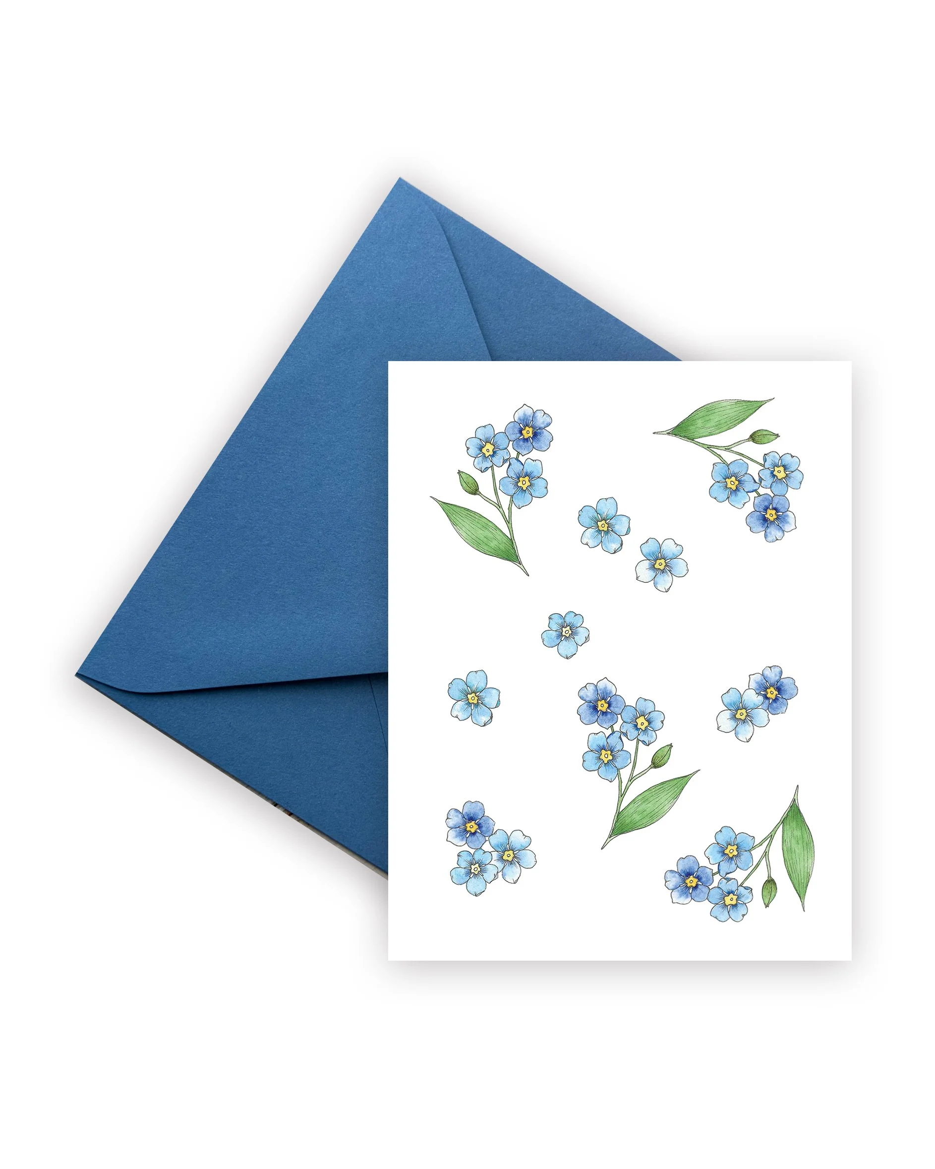 Forget Me Not Card / Gift set of 5 Cards*