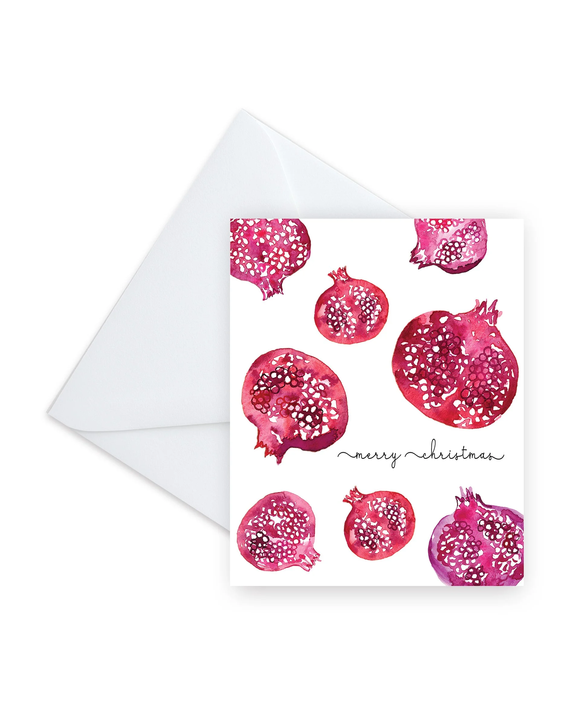 Merry Christmas Pomegranate Card