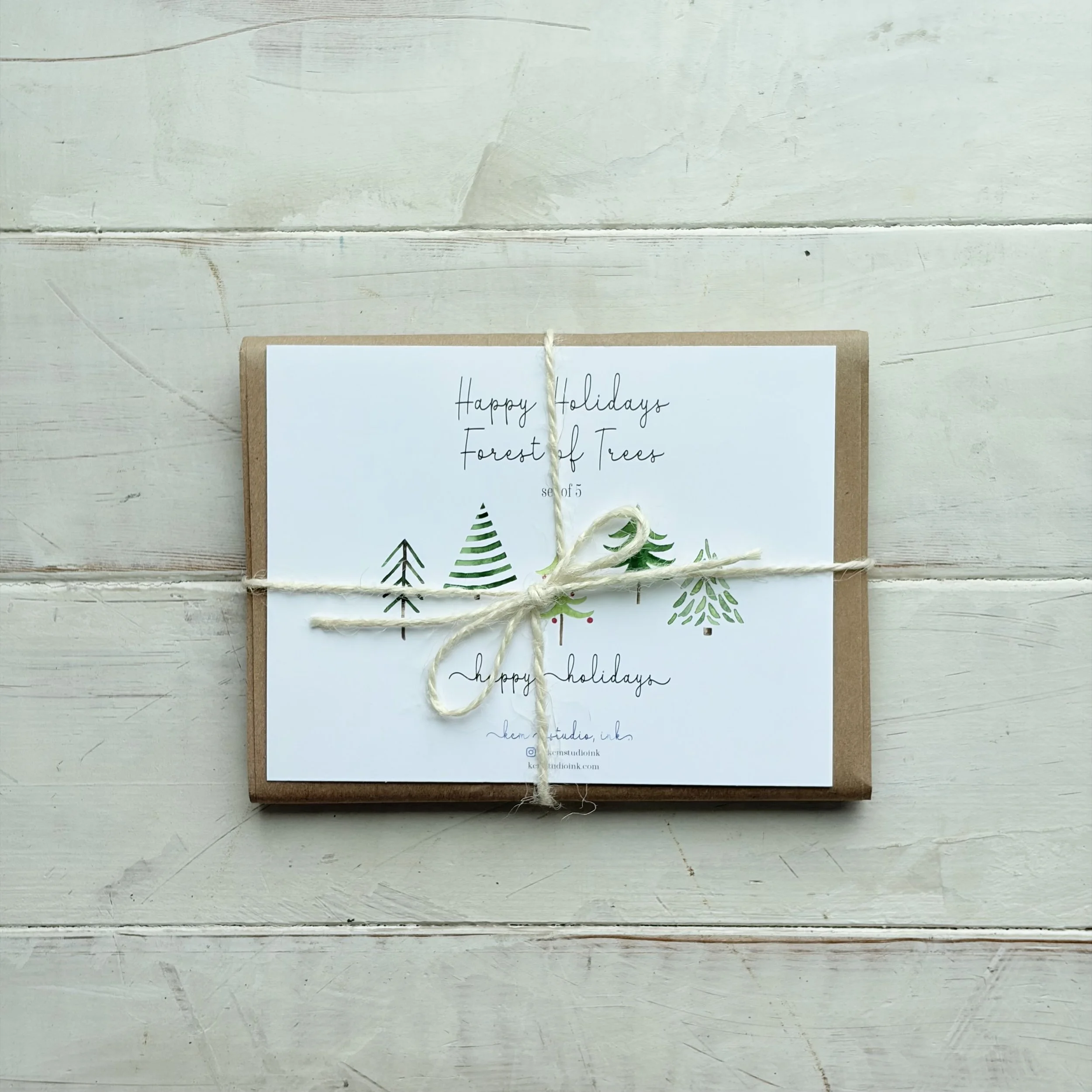 Happy Holidays Forest of Trees