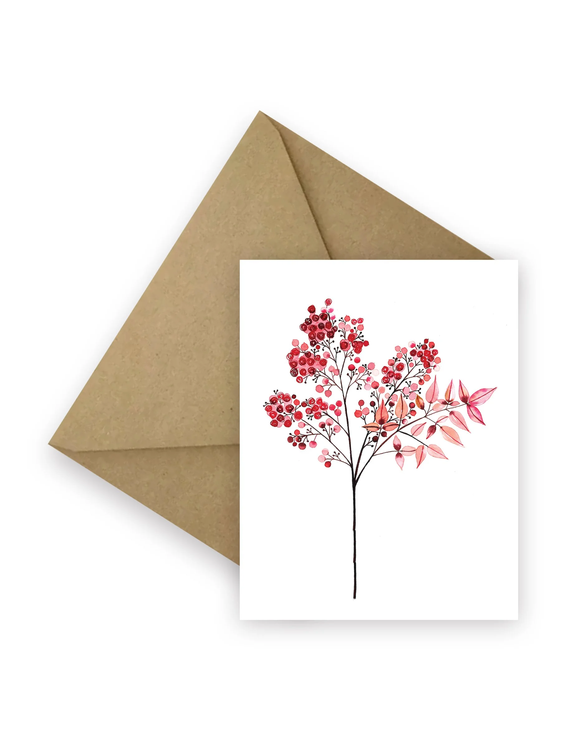 Heavenly Bamboo Card / Gift Set of 5 Cards
