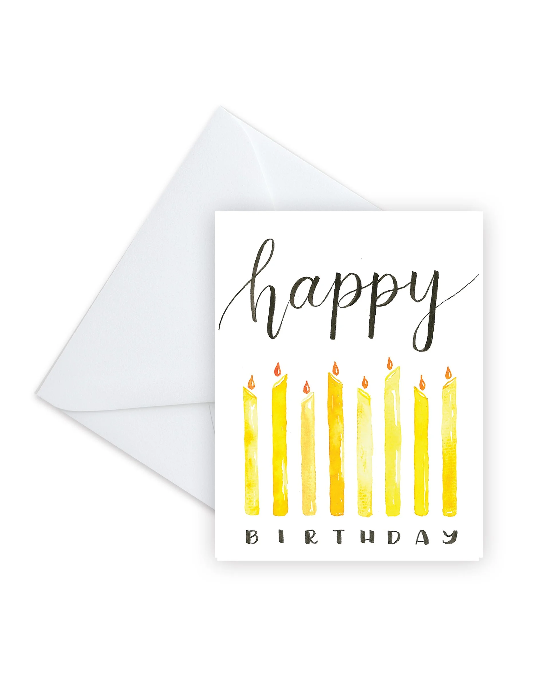 Happy Birthday Yellow Candles