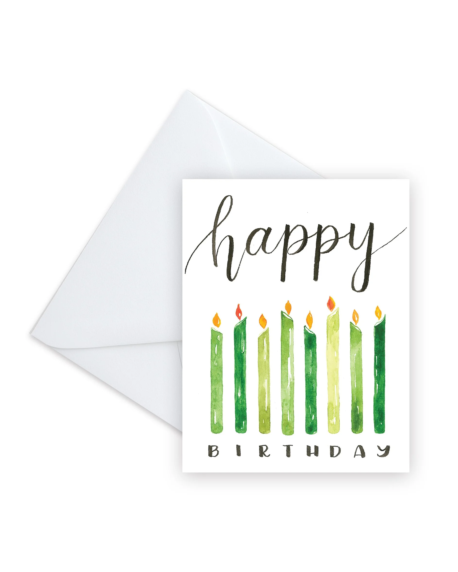 Happy Birthday Green Candles