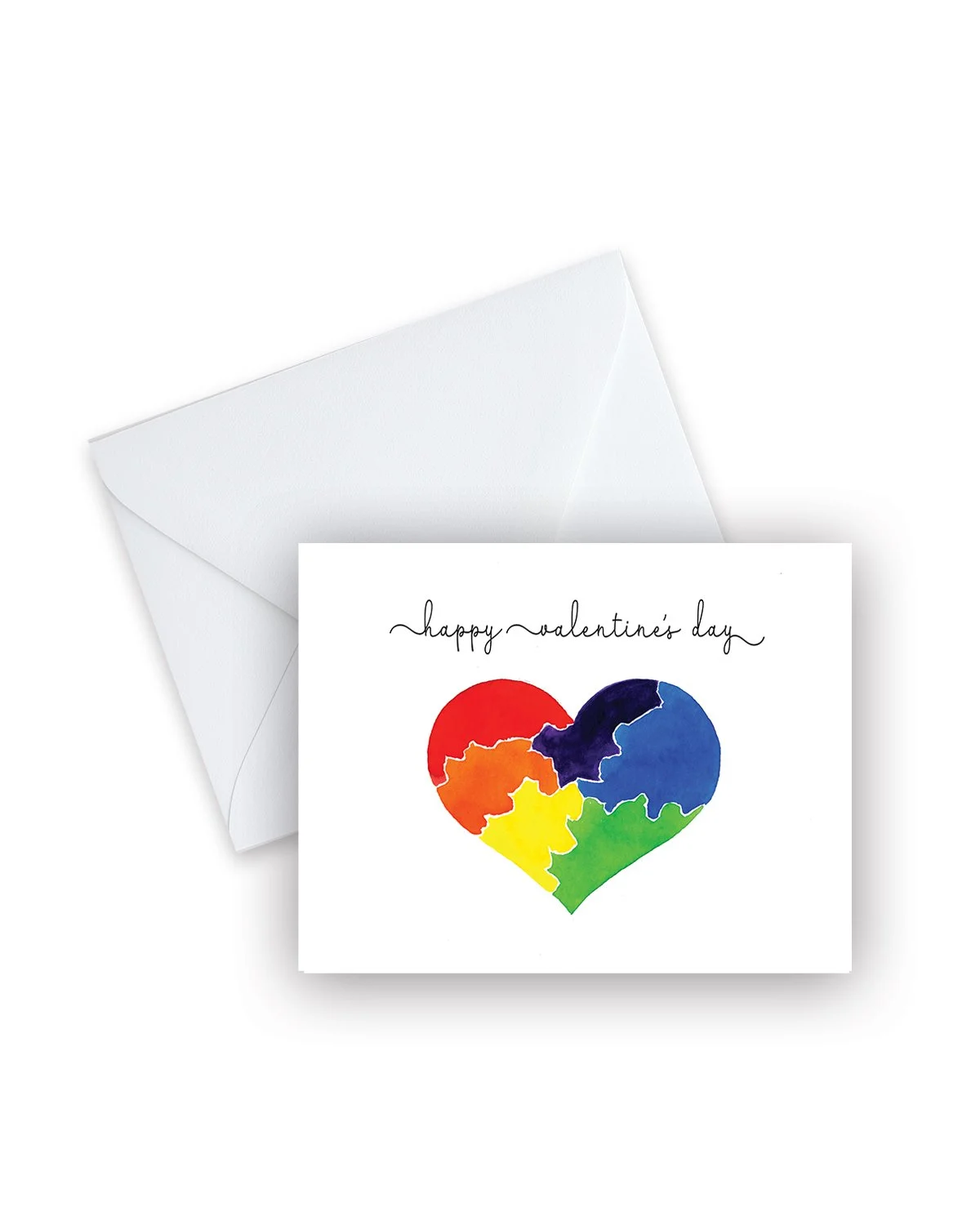 Happy Valentine's Day Rainbow Heart