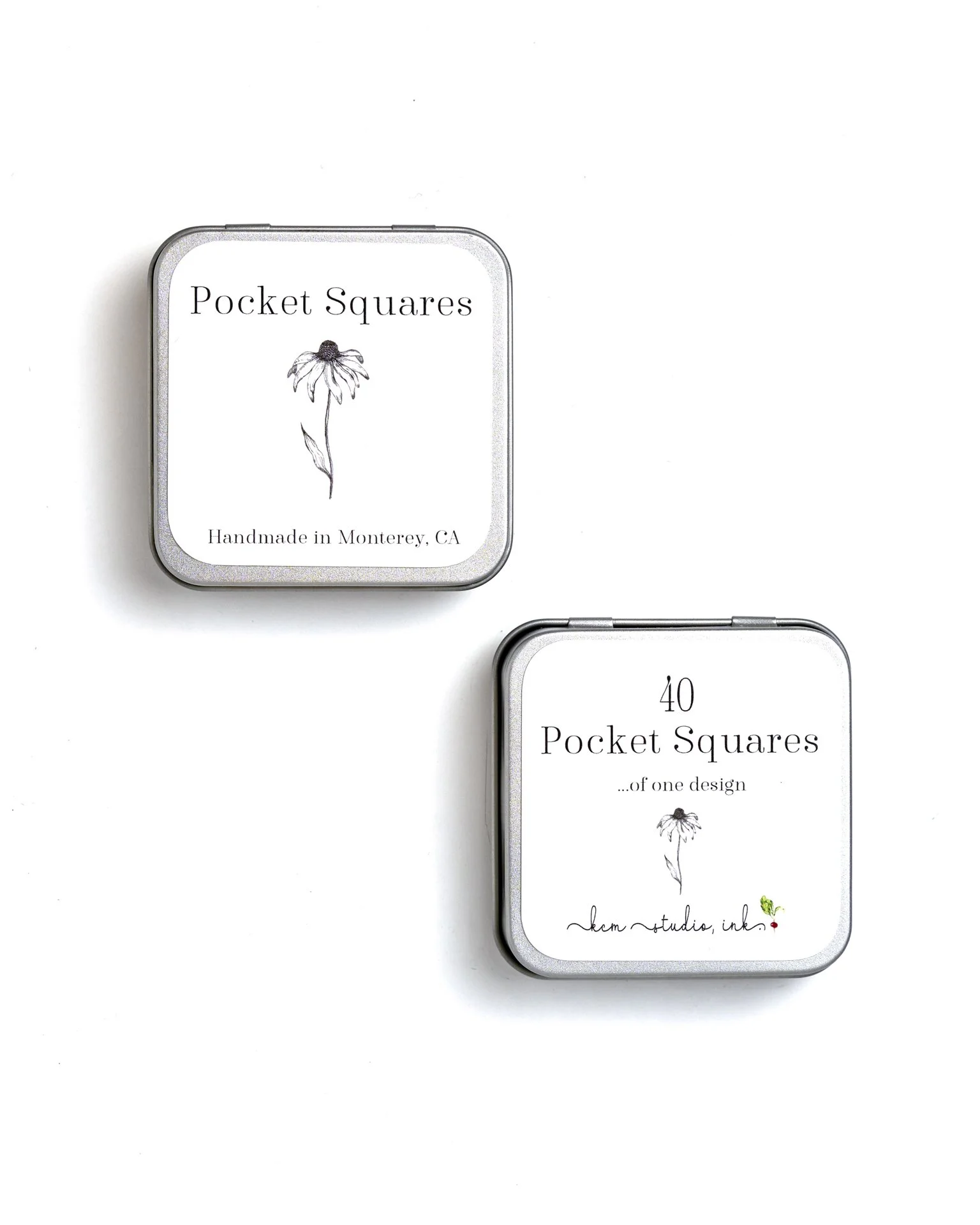 Black Eyed Susan B & W Pocket Squares™