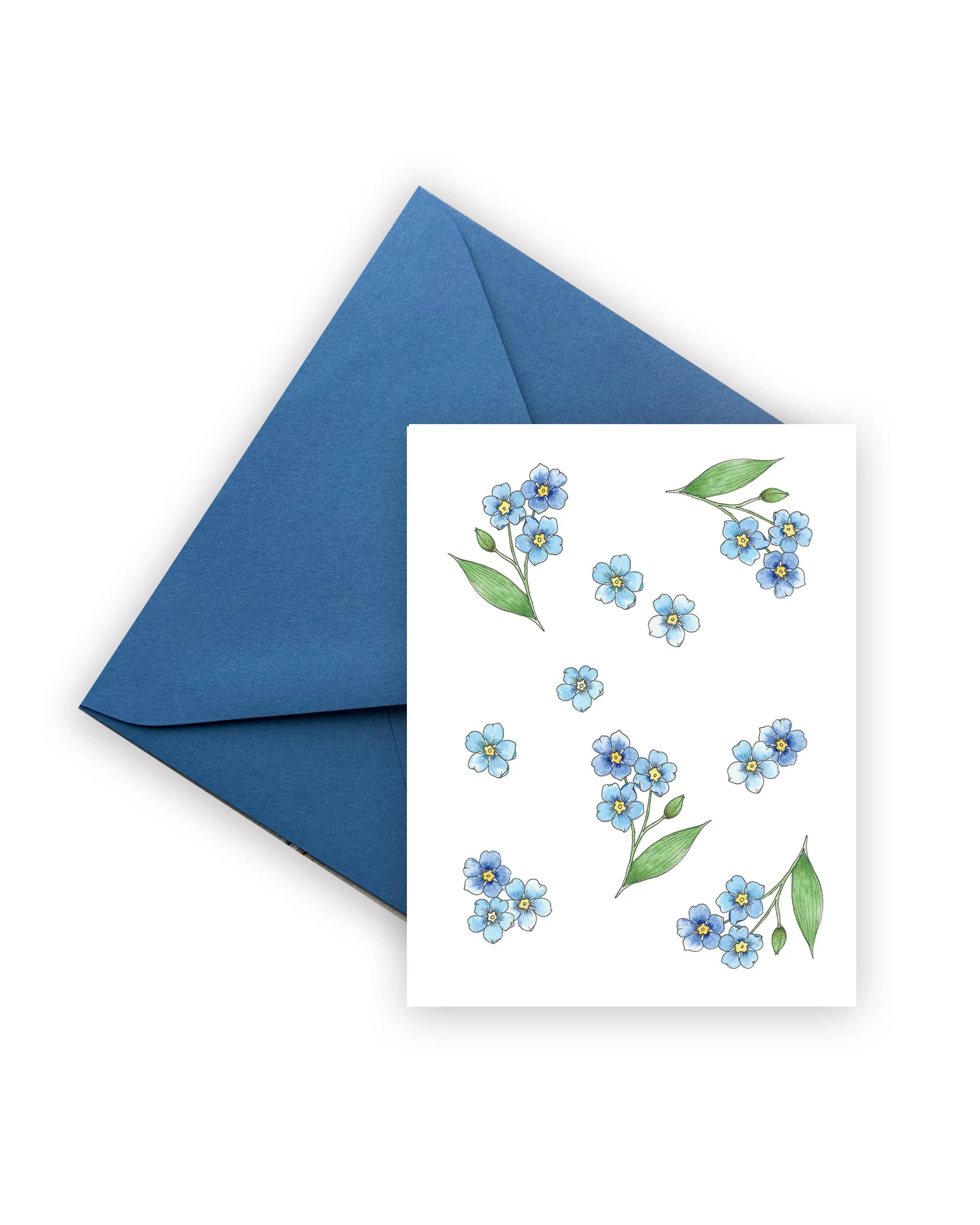 Forget Me Not Card / Gift set of 5 Cards*