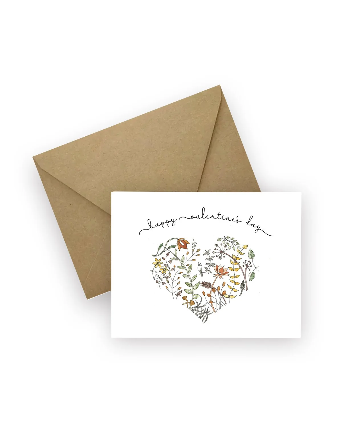 Happy Valentine's Day Botanical Heart