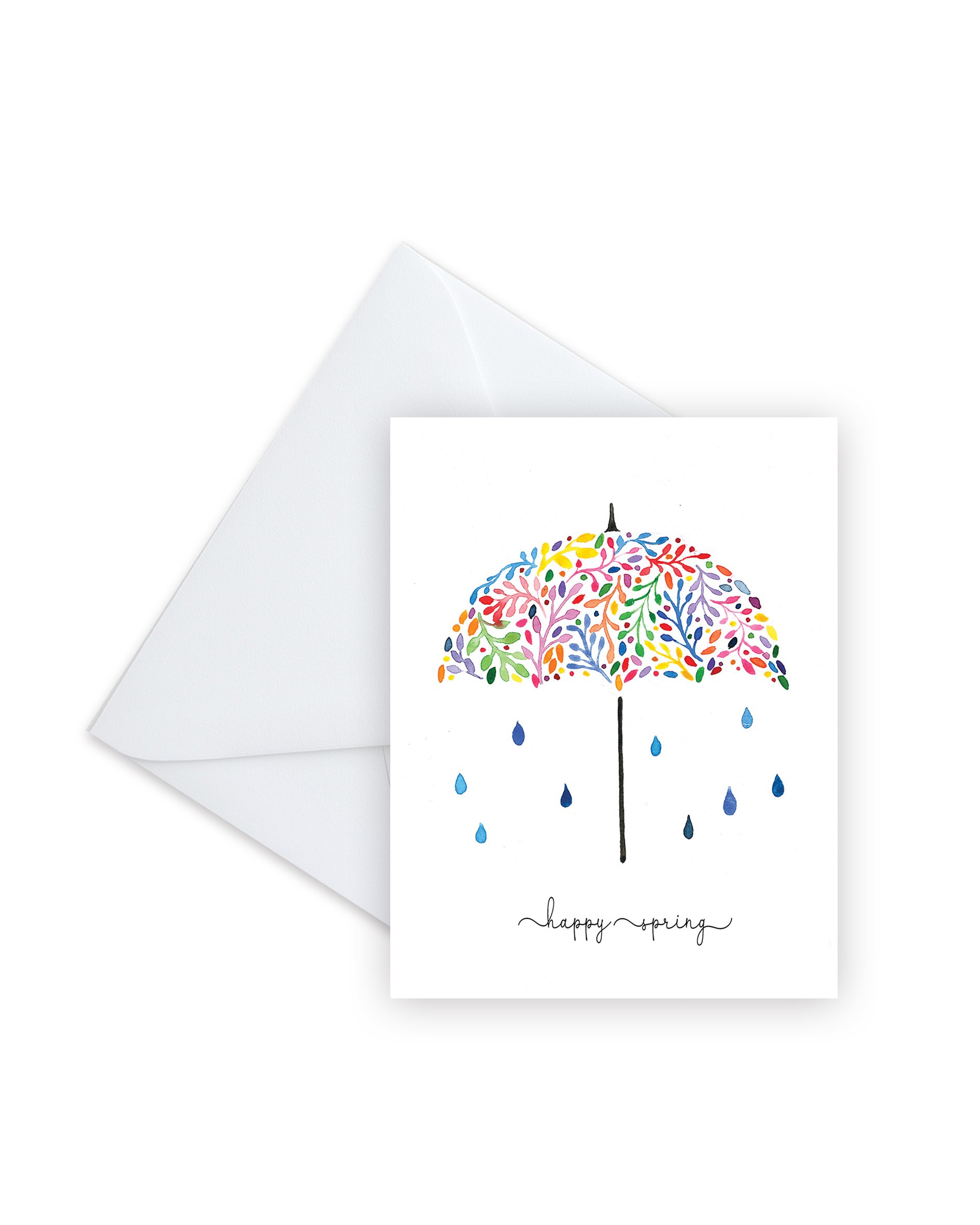 Happy Spring Umbrella Card