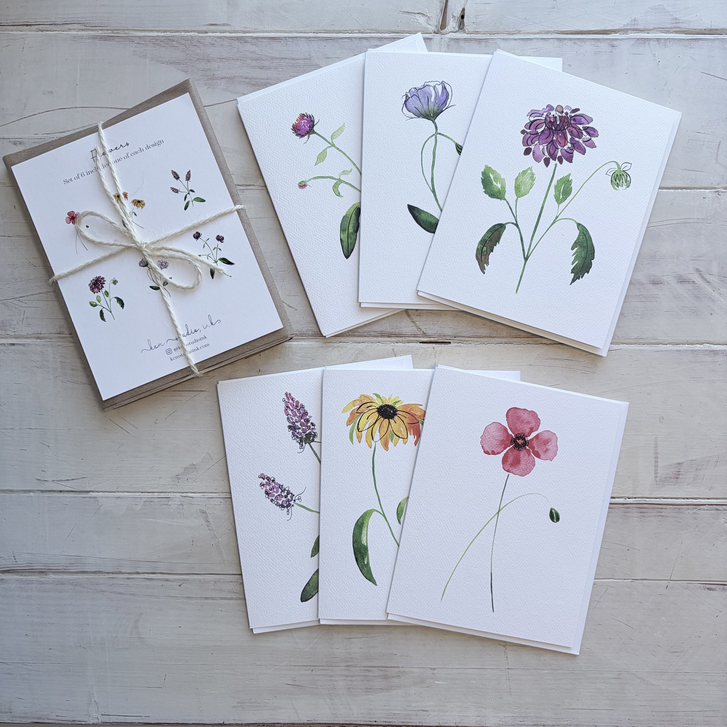 Flower Gift Set (6 assorted cards)