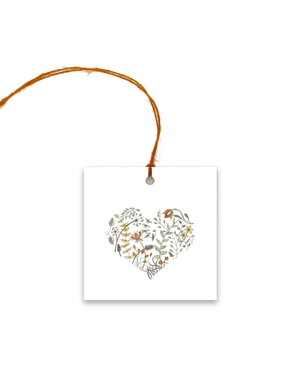 Botanical Heart Gift Tag