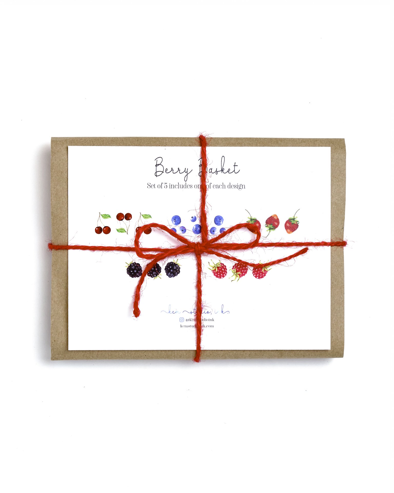 Berry Basket Gift Set (5 Assorted cards)