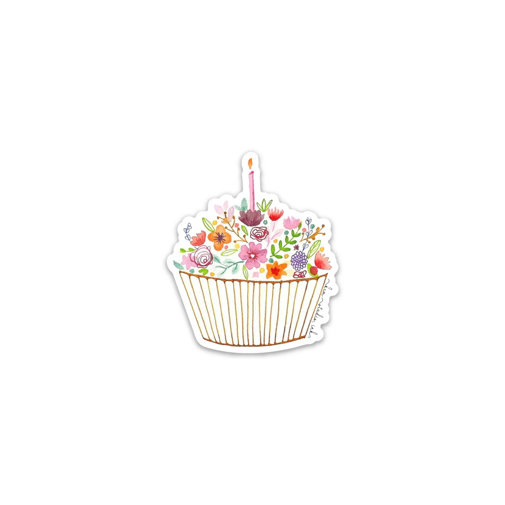 Birthday Cupcake Sticker