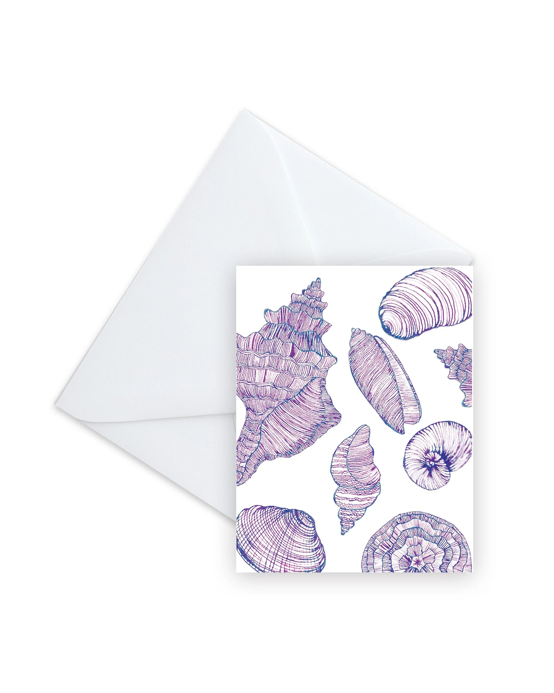 Seashell Card - Purple