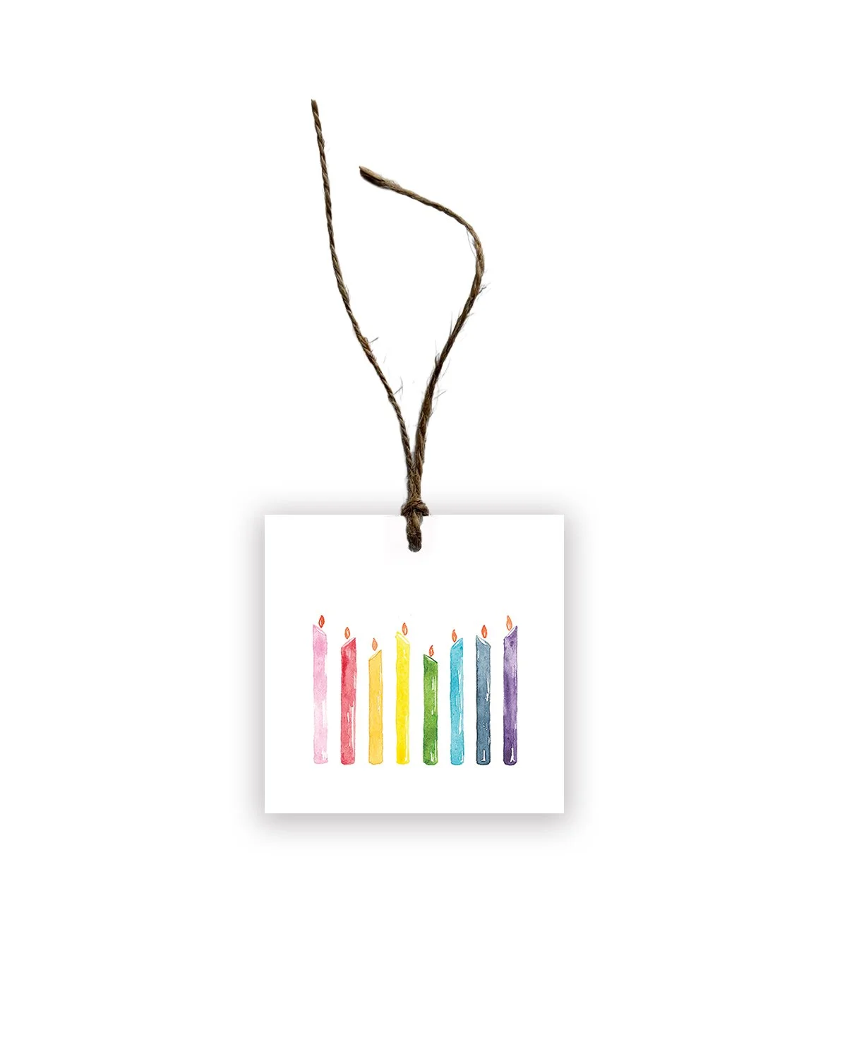 Rainbow Candle Gift Tag Set