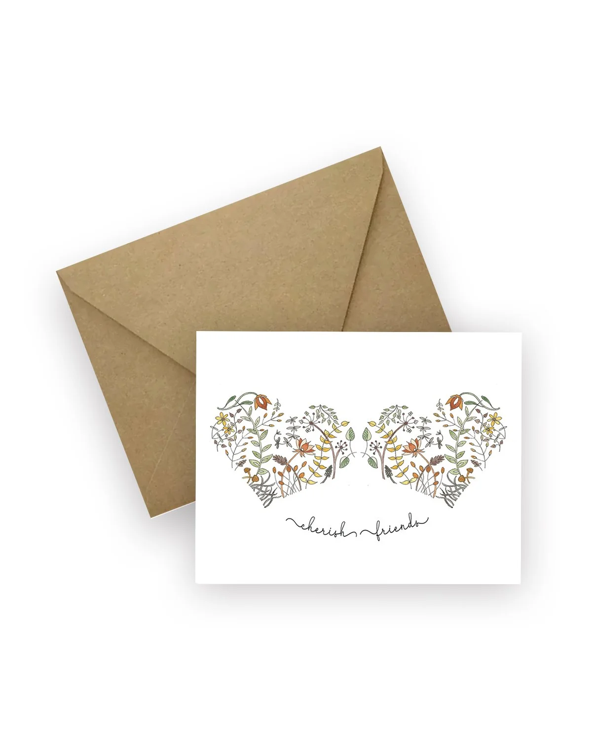 Cherish Friends Botanical Heart