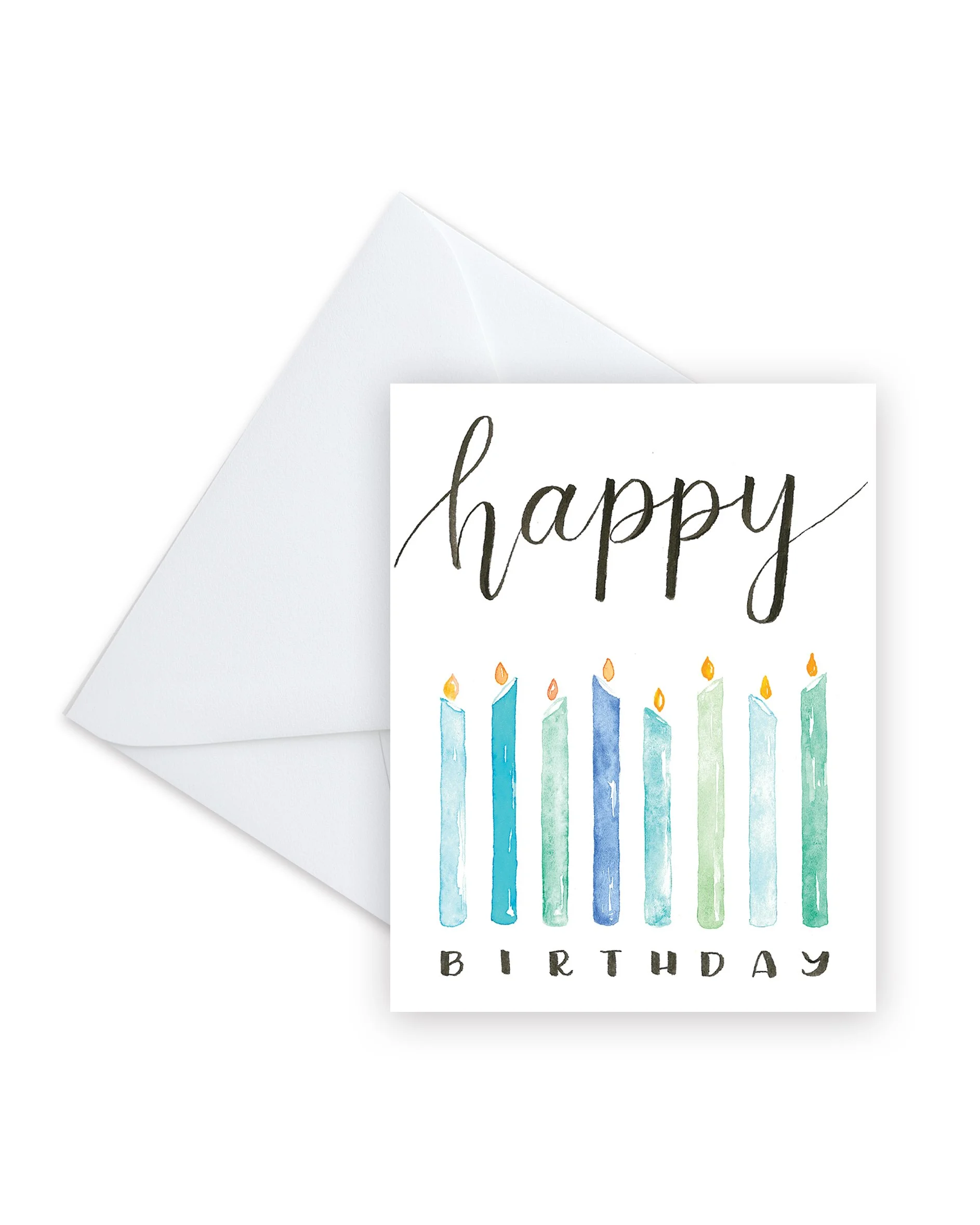 Happy Birthday Aqua Candles