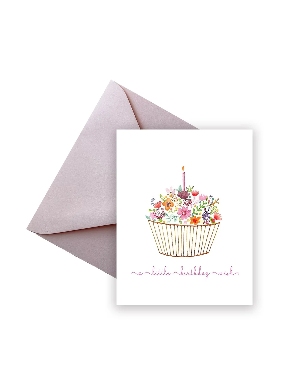 Baby Girl Birthday Cupcake Card