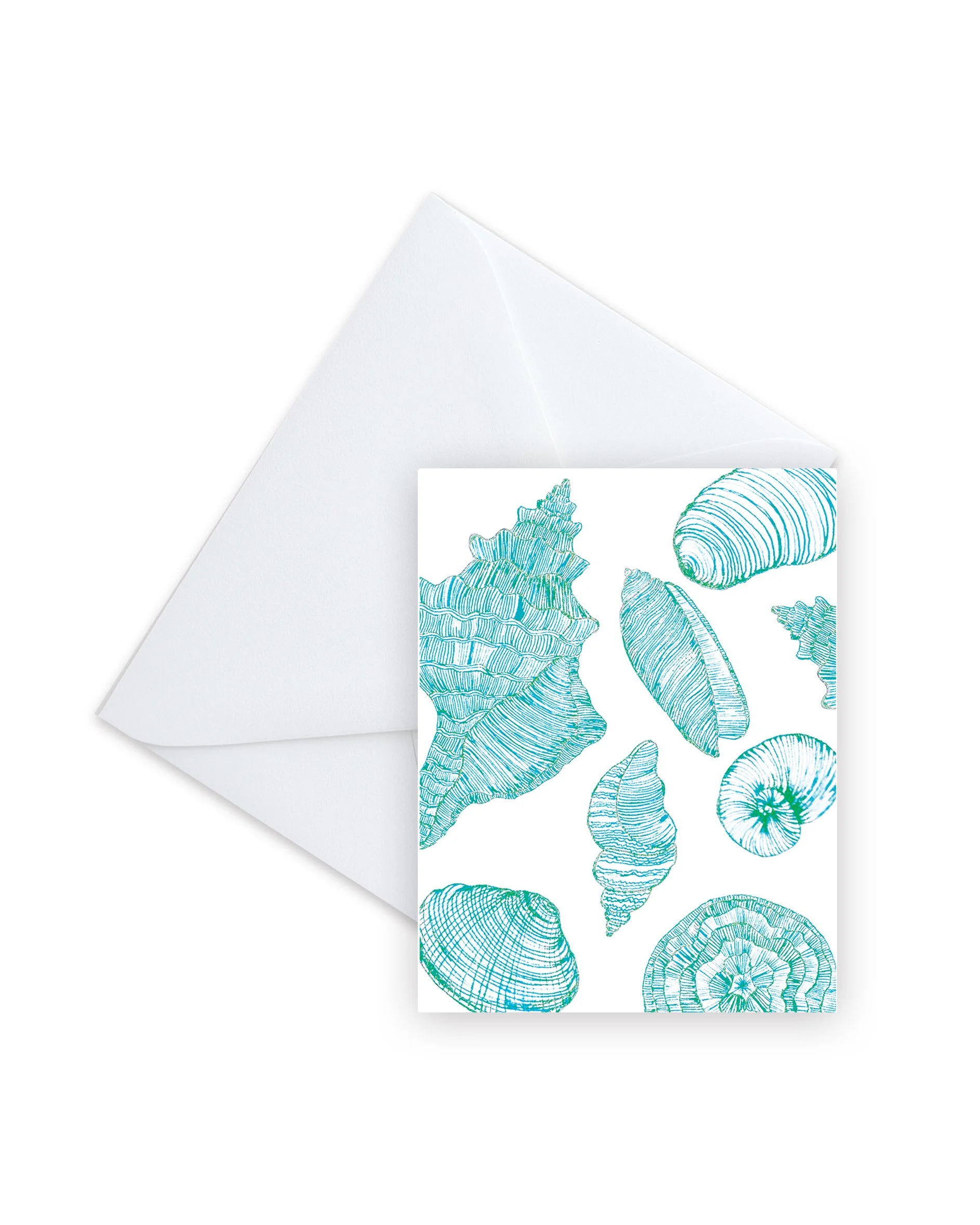 Seashell Card - Blue
