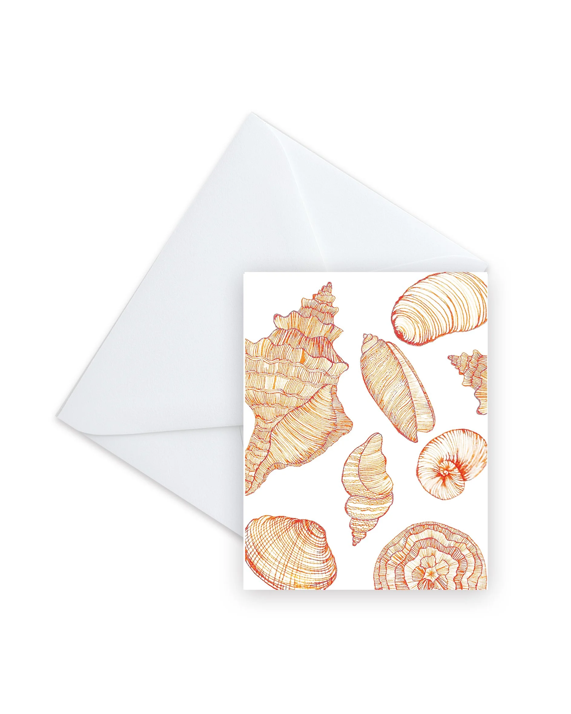 Seashell Card - Orange