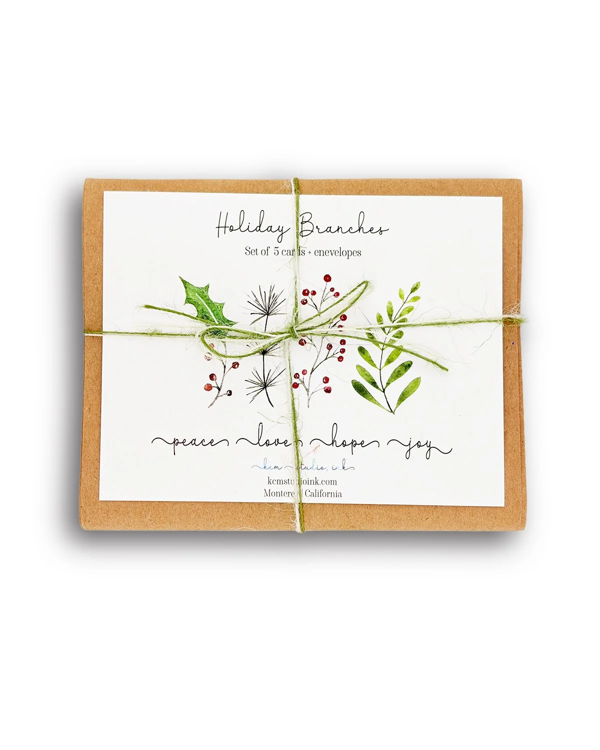 Holiday Branches Gift Set - Peace Love Hope Joy