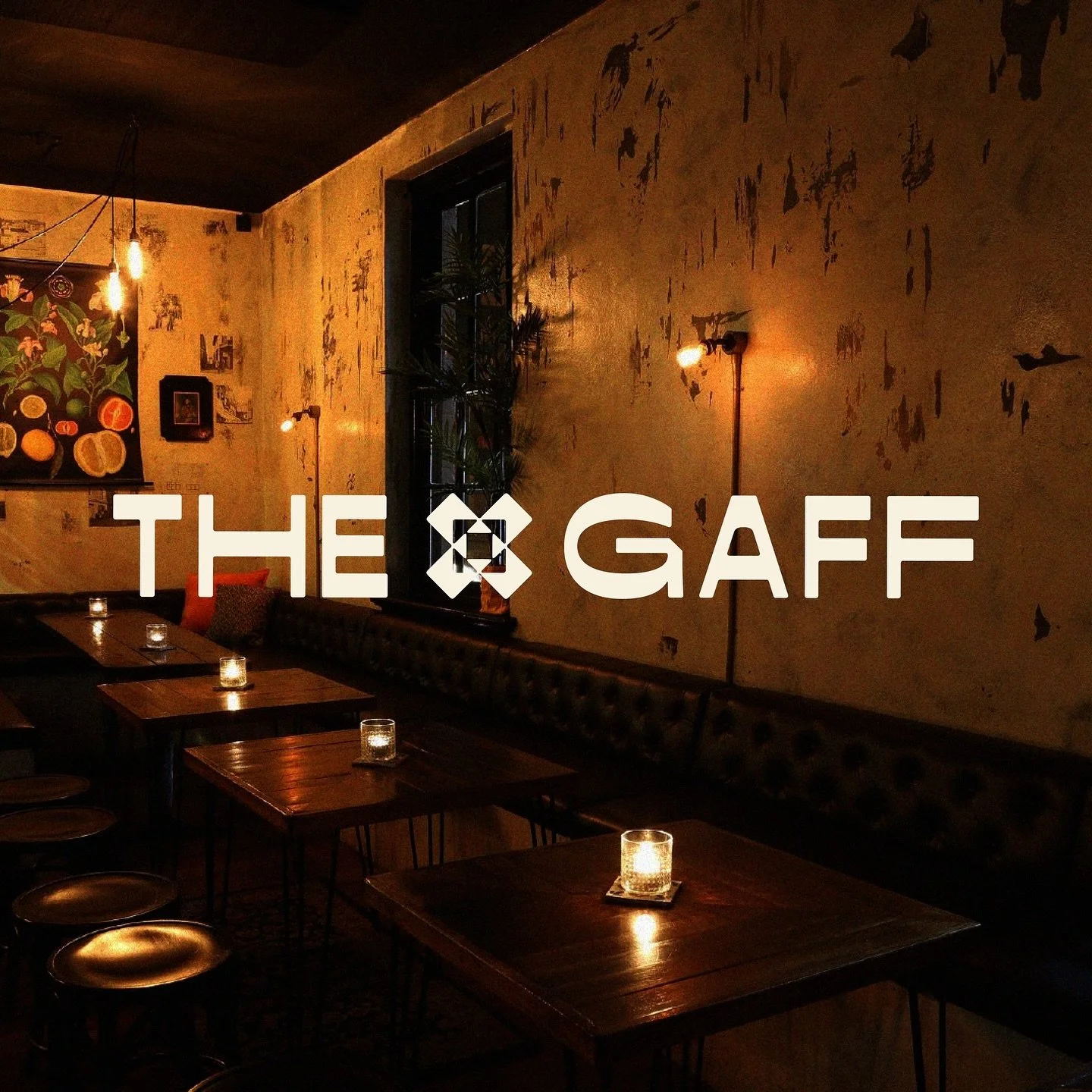 Week 2 of the mini brand project - The Gaff 🍻 

The Gaff is modern approach to a classic no nonsense pub. A place with pints, pistachios and good chat. 

The vibe is dim lights, warm wood and Victorian tiled floors but with a contemporary twist! Ima