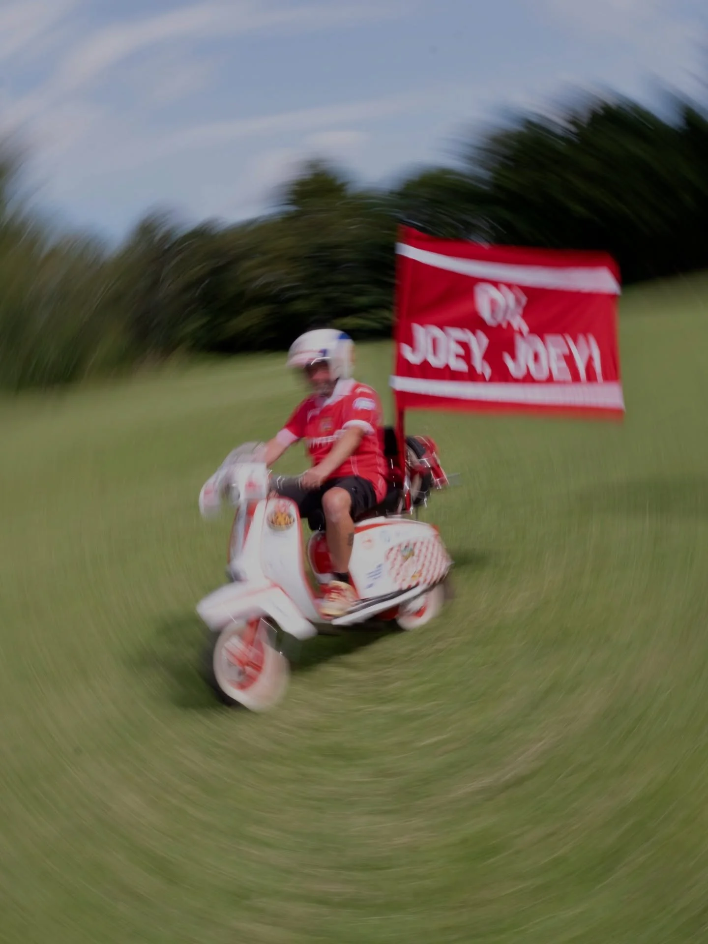 Flag 3 of 3 made for @wrexham_afc 2025 home kit launch.

An ode to Joey Jones who passed this year. A welsh legend for both Wrexham and Liverpool FC. This one was particularly special for me as a life long liverpool fan. Joey won the European Cup in 