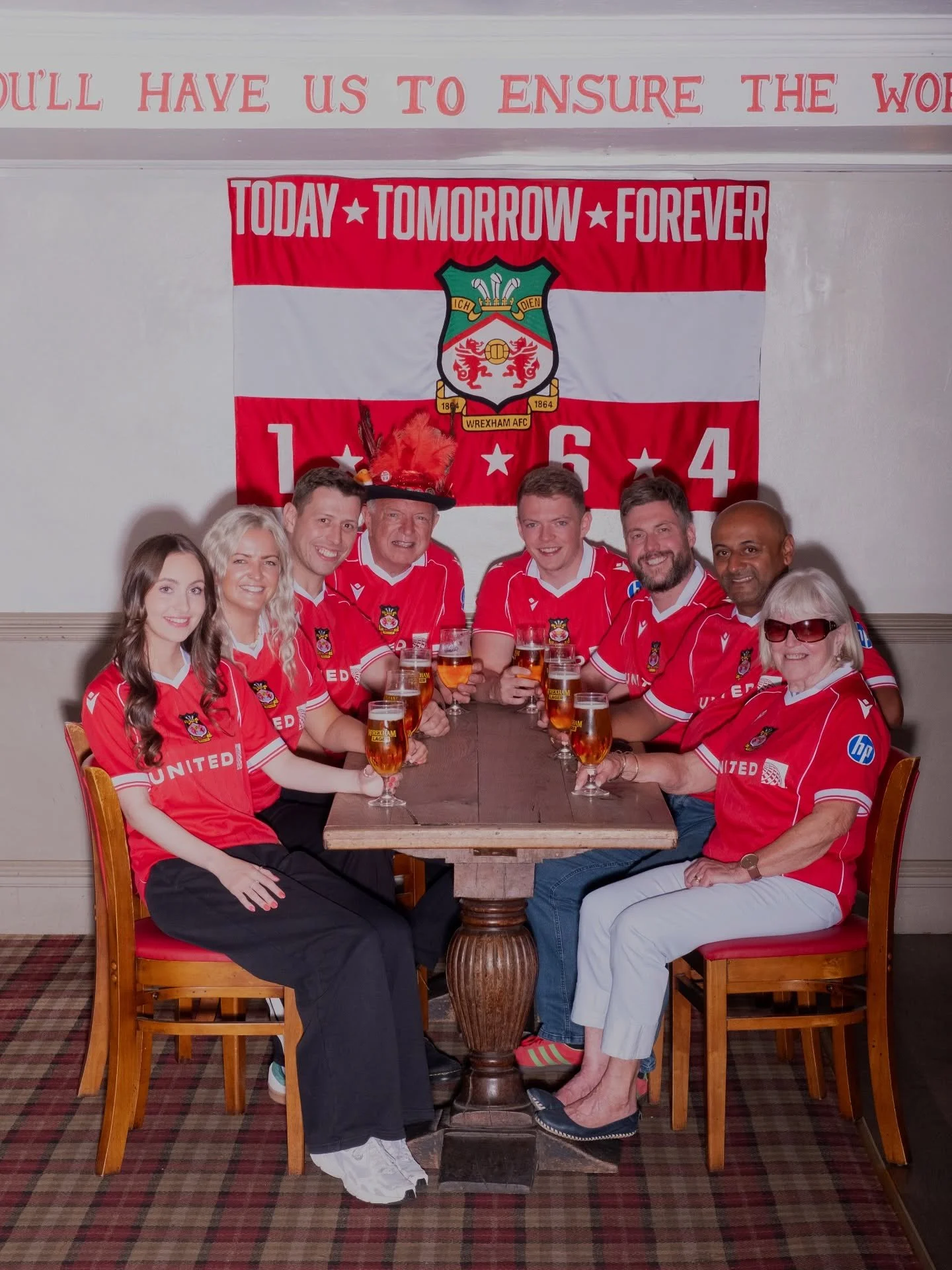 Flag 1 of 3 made for @wrexham_afc  2025 home kit launch.

If you&rsquo;ve known me at any point in my life, I&rsquo;ve been obsessed with one of two things, Football and Sewing... To get the opportunity to bring those two worlds together in this big 