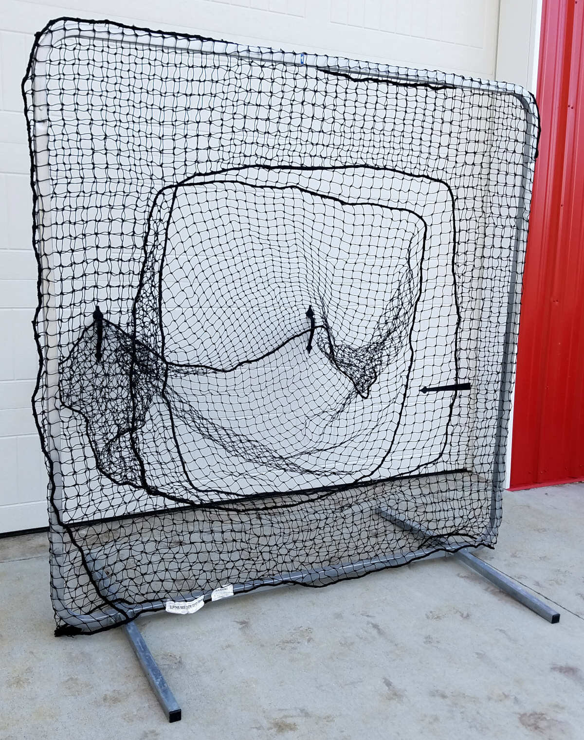 L-Screen 7' x 7' Residential Baseball Safety Frame & #42-60Ply Pitcher L Screen 