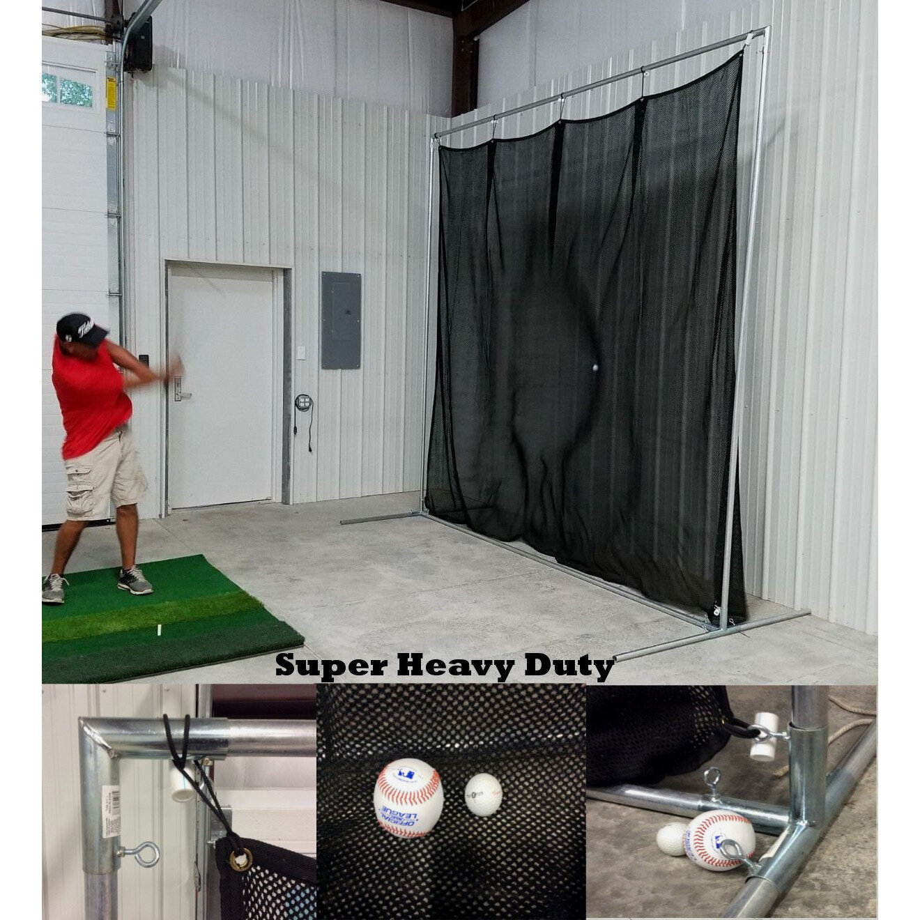 Home Golf Projection Screen Simulator | 10ft x 10ft x 10ft Golf Impact  Projection Screen 
