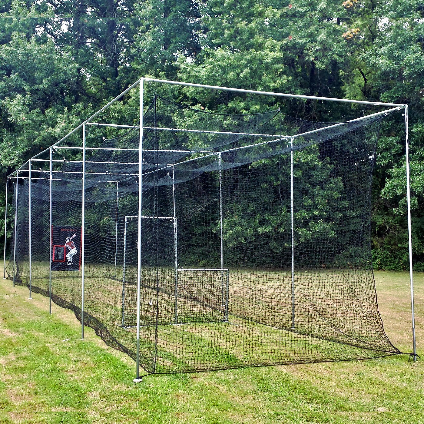 42PLY Batting Cage Net 10' x 12' x 50' #24 HDPE with Door Baseball Softball 