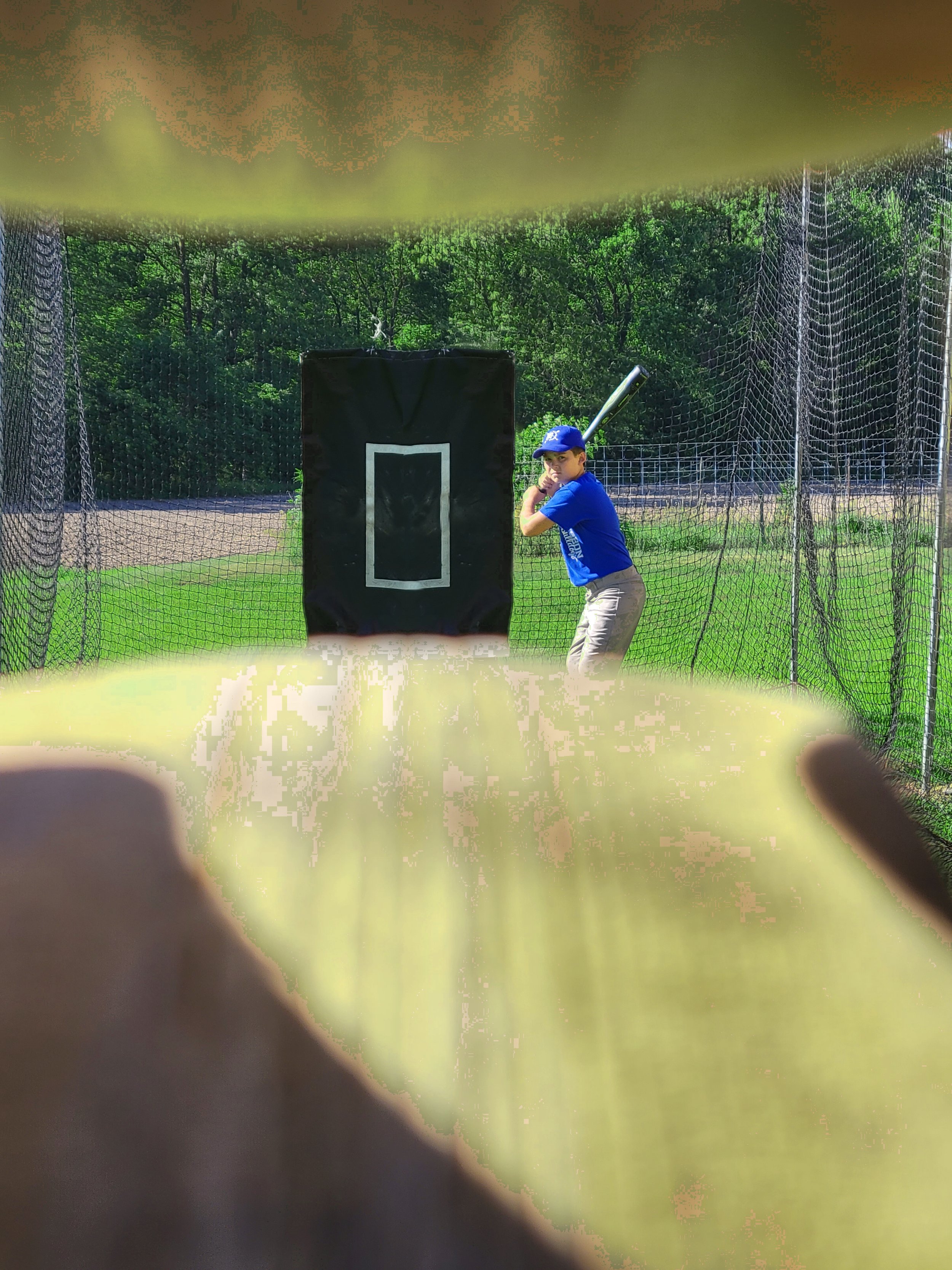 Batting Cage Net #24-42ply w/ 70' Frame Kit Baseball Softball Practice Netting 
