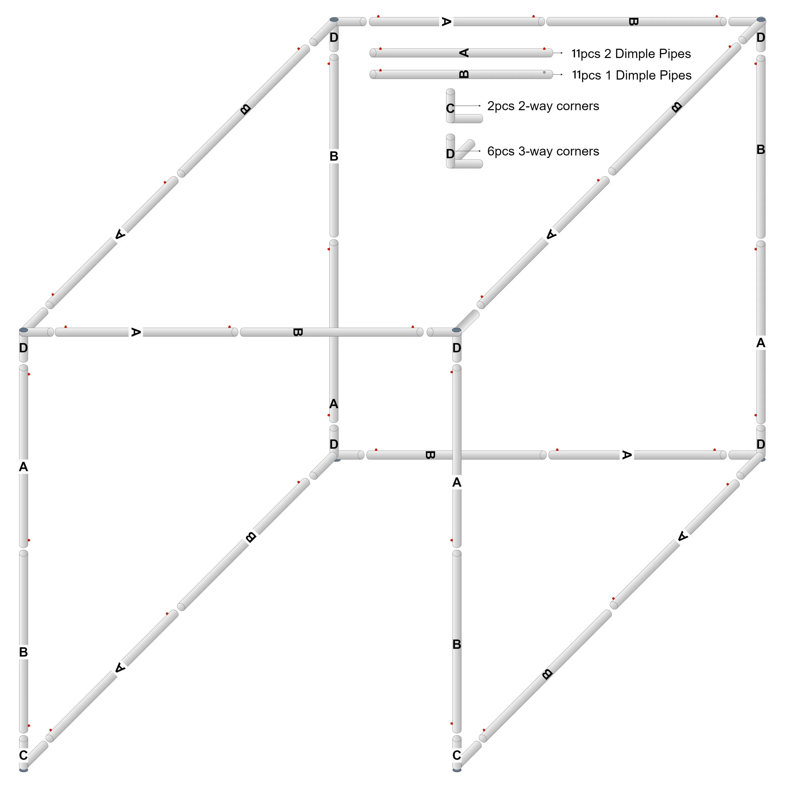 Golf Cage Frame Fitting | Fittings for your new Home Golf Cage Practice ...