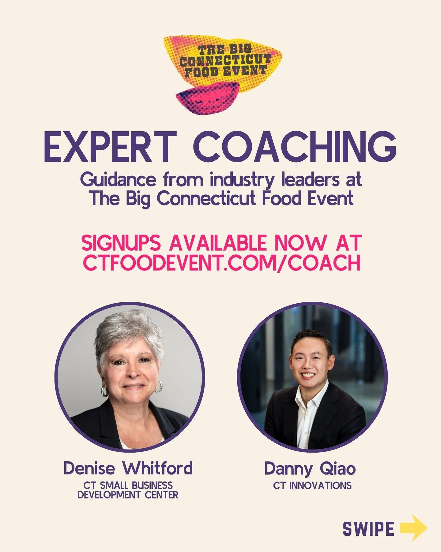 Emerging food &amp; beverage brands can now request 15-minute appointments with our expert coaches during The Big Connecticut Food Event.
 
👉 Visit ctfoodevent.com/coach (LINKINBIO) to request an expert coaching session on Saturday 4/18 at the Yale 