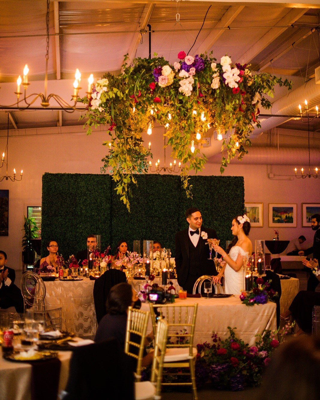 Our greenery hoop light fixture is the perfect place to center your sweetheart table under. Adding flowers is just another way to make it even more beautiful!​​​​​​​​​
Photography: @cynthiajviola
Florals: @vintagesoulfloraldesign

#thecollectorsroomc