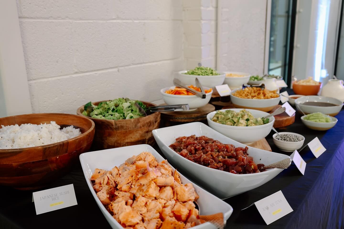 Calling all poke lovers!! Build your own bowl with our Poke Station🍣🍚✨

#beaumondecatering #catering #charlottenc #charlottefood #FoodieFavorites #DeliciousEats #FreshFlavors #SavorTheMoment #TastyBites #FoodieLife #GourmetCatering #CateringPerfect
