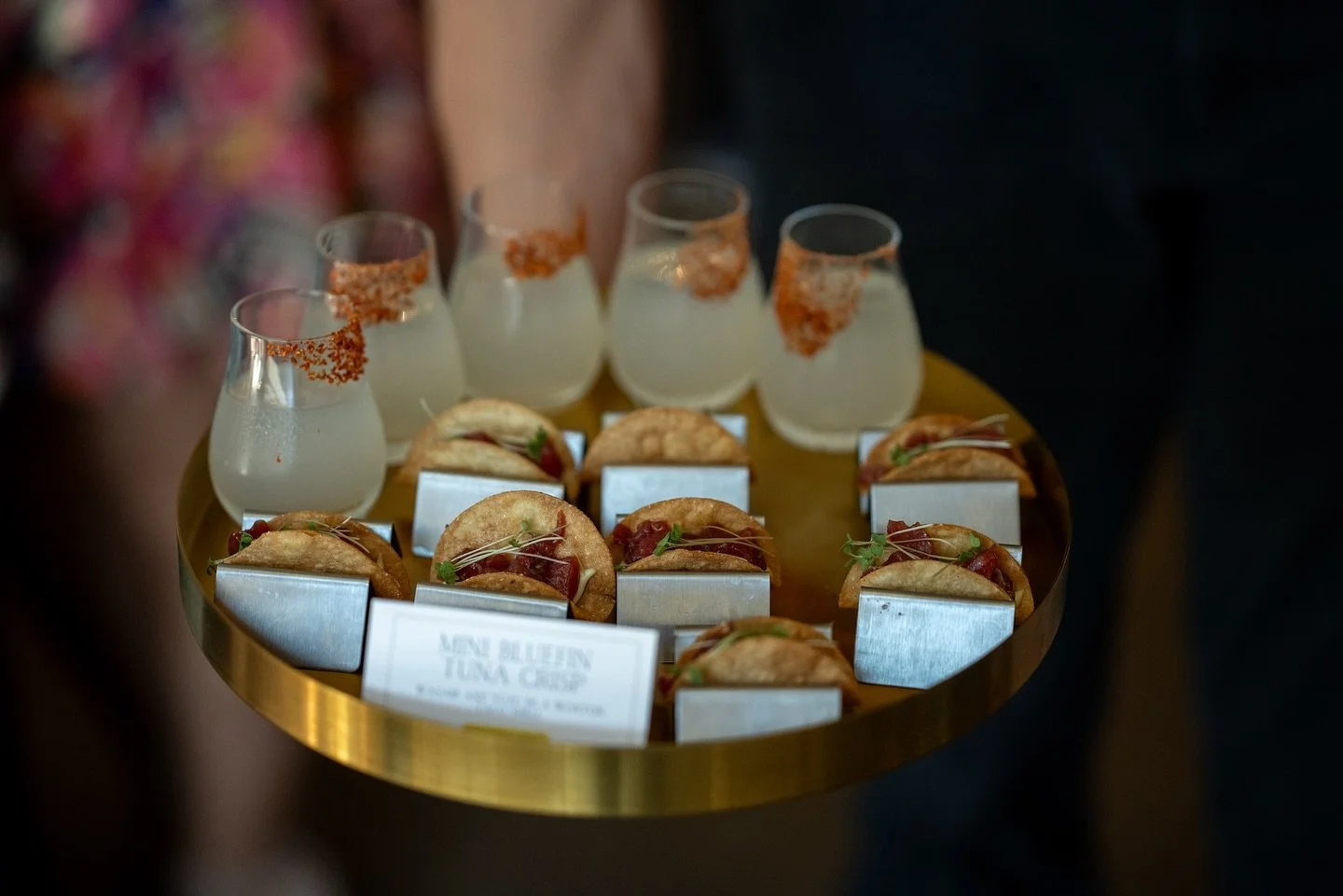 Signature drinks in motion, elevated apps within reach. Consider your cocktail hour officially elevated 🍸🍽️ || Ask a Beau Monde expert about the perfect cocktail and appetizer pairings.