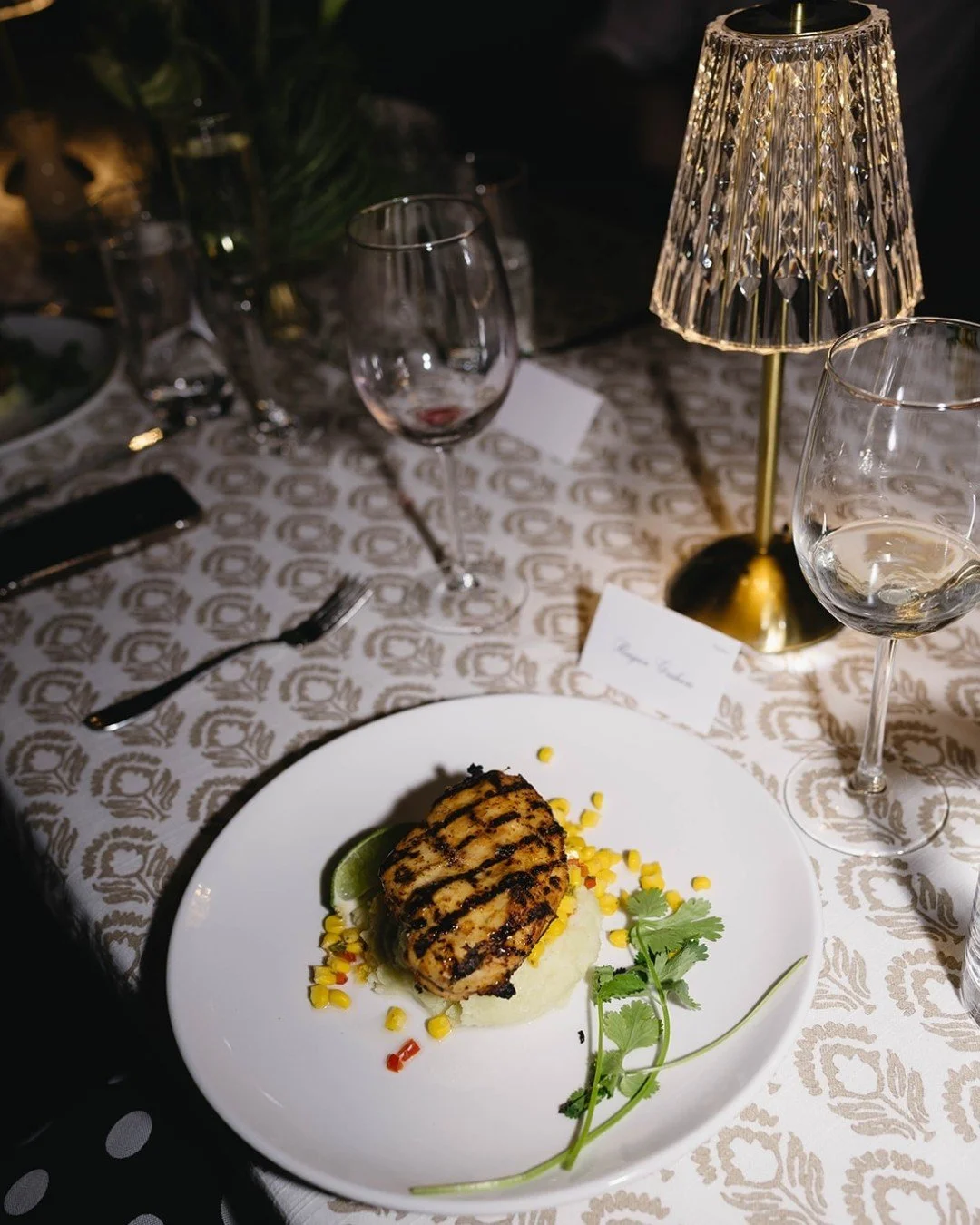 Warm light, beautiful plates, and flavors your guests will remember long after the night ends. 🤍 || At Beau Monde, we understand that every event is as unique as its host, which is why we offer a personalized approach to crafting unforgettable dinin
