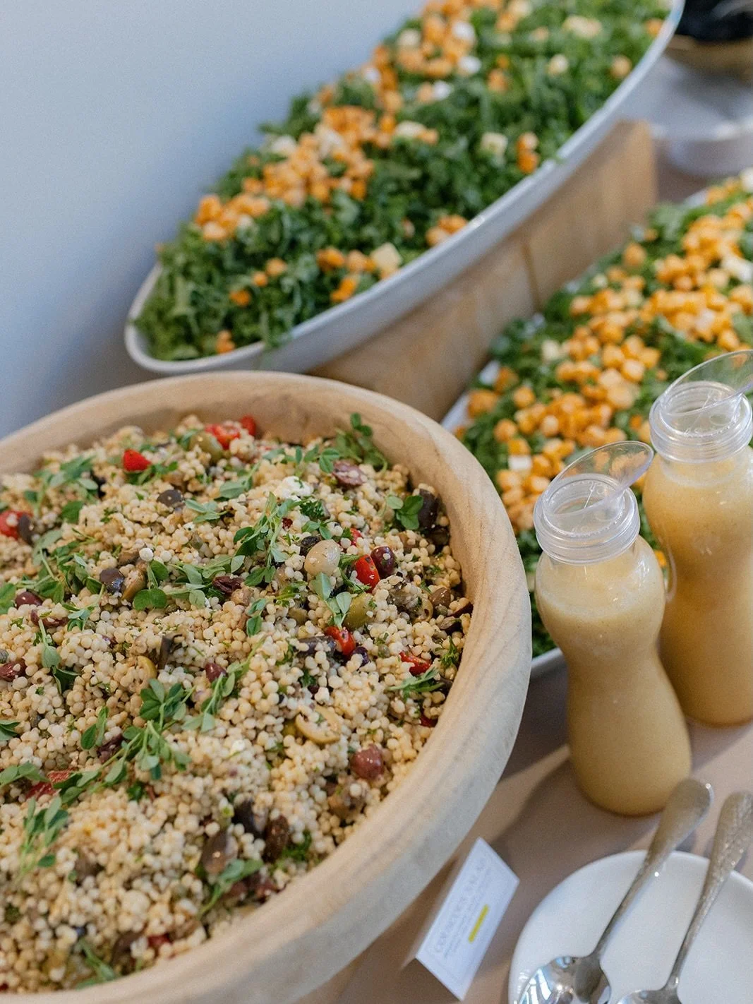 Fresh, vibrant, and full of flavor 🥗 || Whether your guests are looking for the superfood crunch of our Kale Salad or the Mediterranean flair of the Couscous, we ensure no one leaves hungry.
