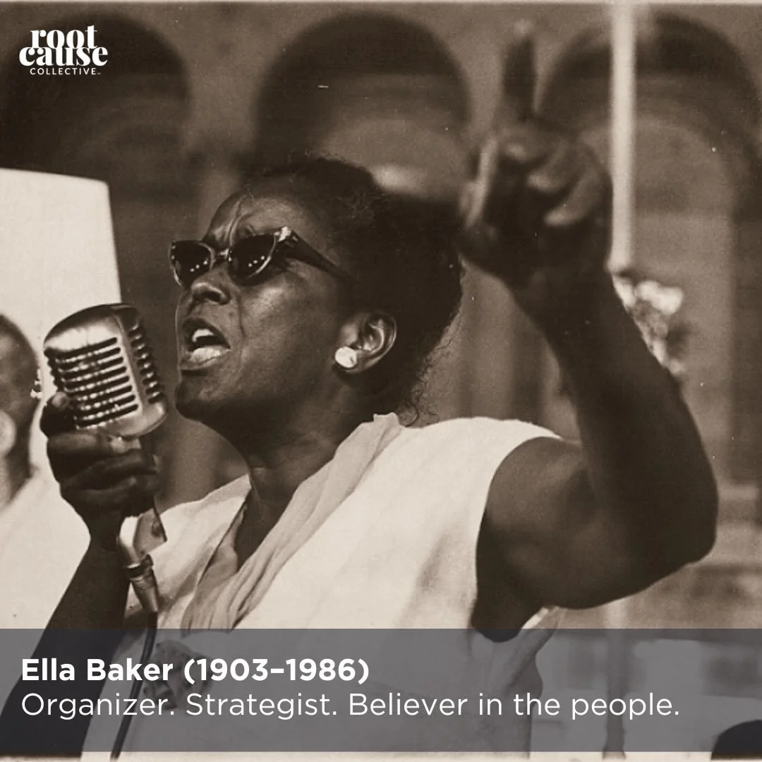 Liberation cannot be&nbsp;controlled. 

This&nbsp;is something Ella Baker deeply understood.&nbsp;&nbsp;

While others sought power, she invested in people, organizing quietly, challenging hierarchy, and building movements that could survive without 