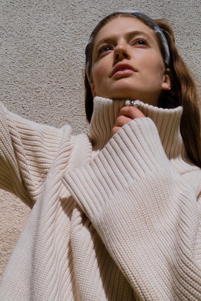 Comfy Knit Cream Sweater